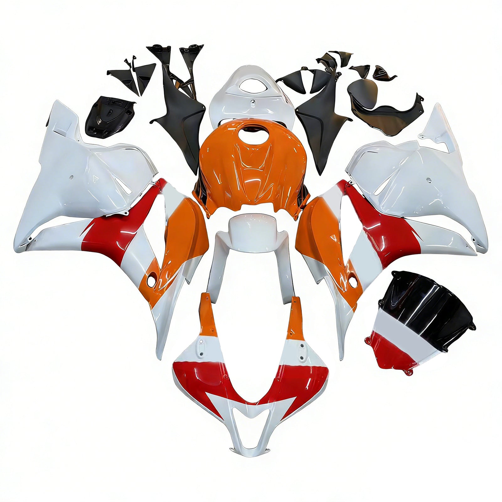 Carénages Amotopart 2009-2012 Honda CBR 600 RR Orange & Blanc Repsol Generic
