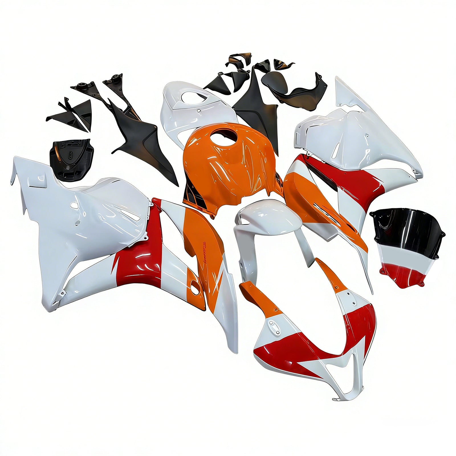Carénages Amotopart 2009-2012 Honda CBR 600 RR Orange & Blanc Repsol Generic