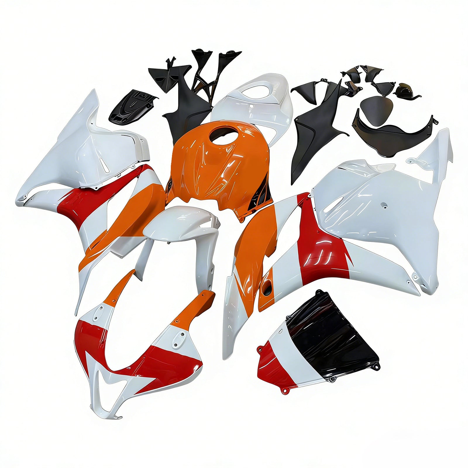Carénages Amotopart 2009-2012 Honda CBR 600 RR Orange & Blanc Repsol Generic