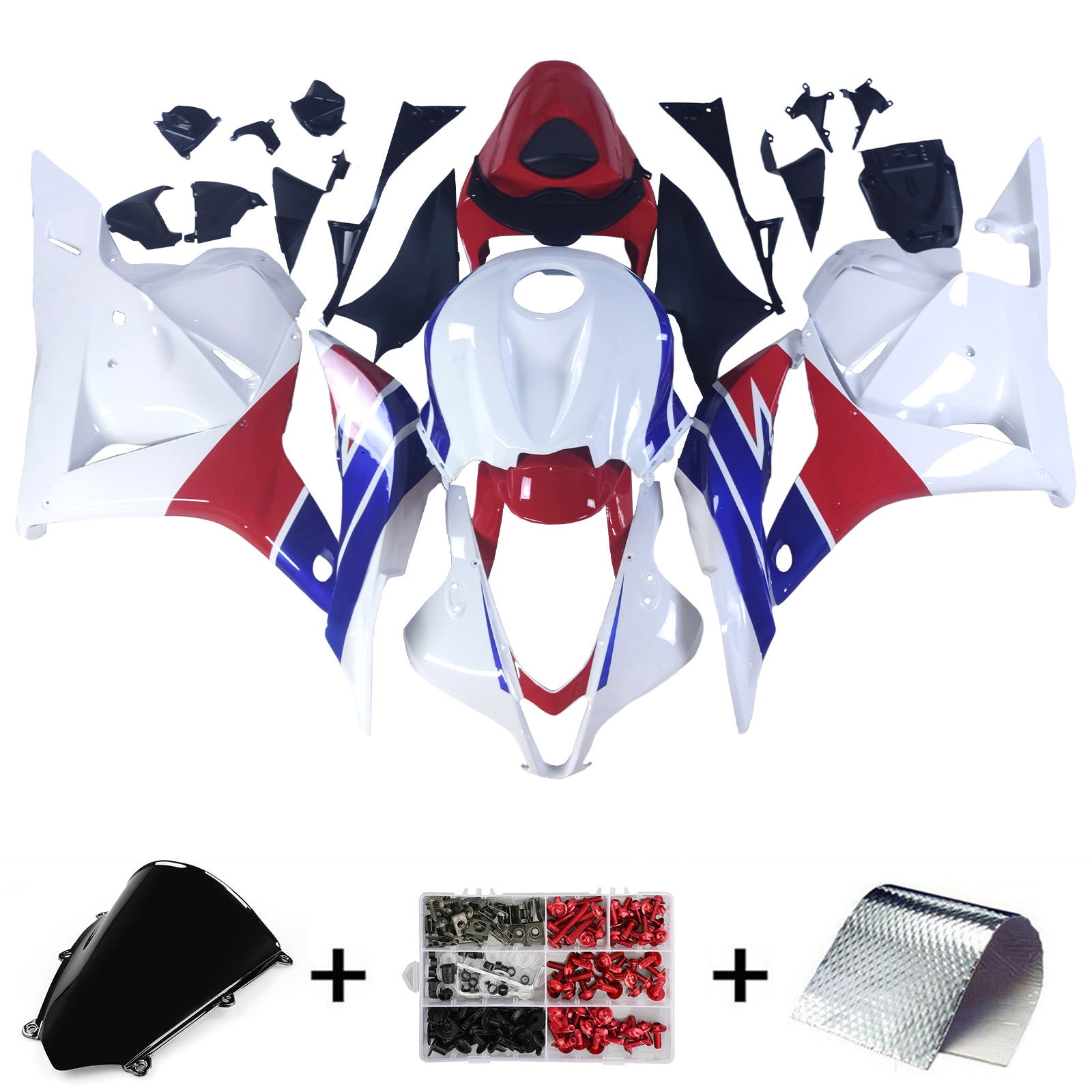 Amotopart Honda CBR600RR 2009-2012 F5 Kit Carénage Carrosserie Plastique ABS
