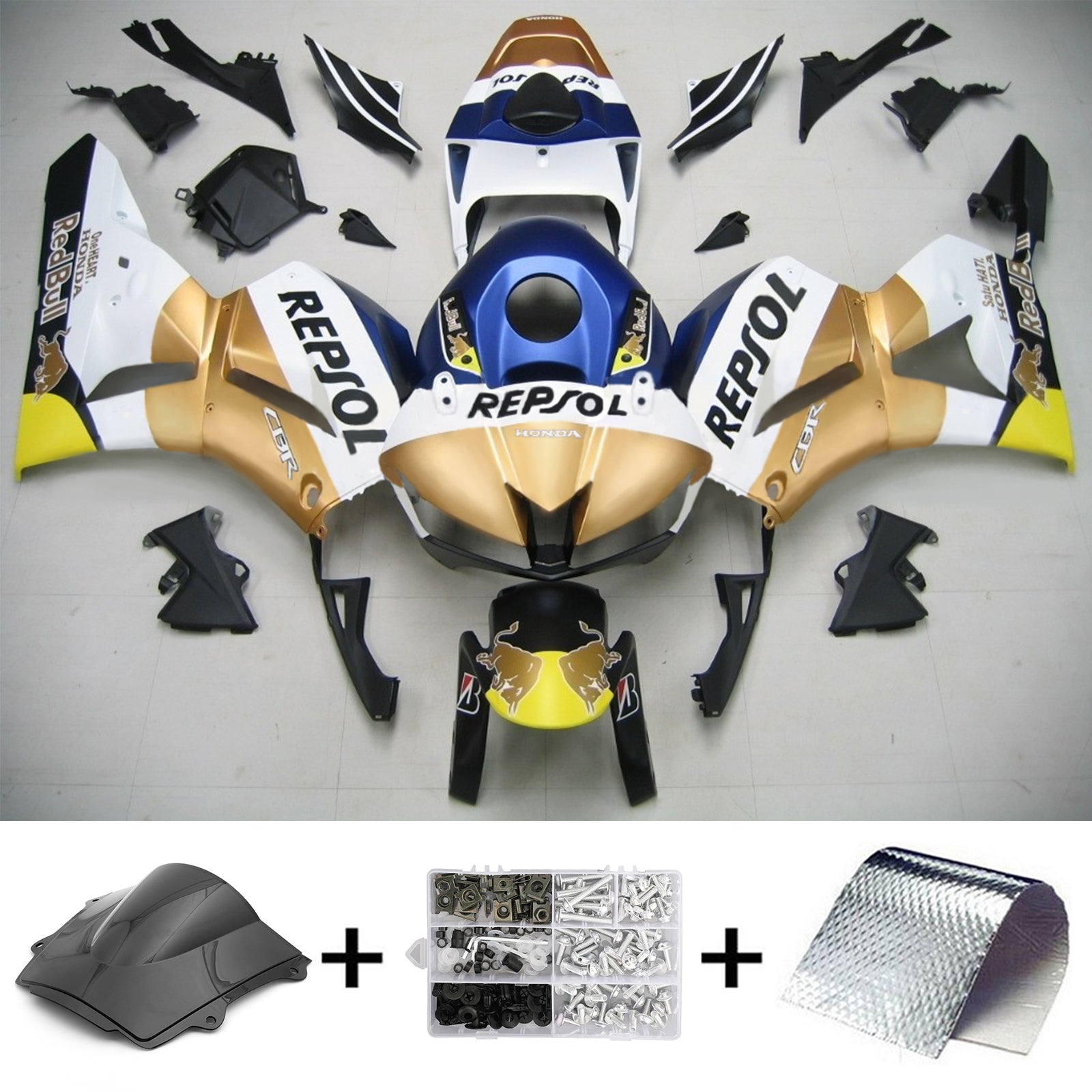 Injectie kuipkit, ABS Plastic carrosserie voor Honda CBR600rd 2013-2023 F5