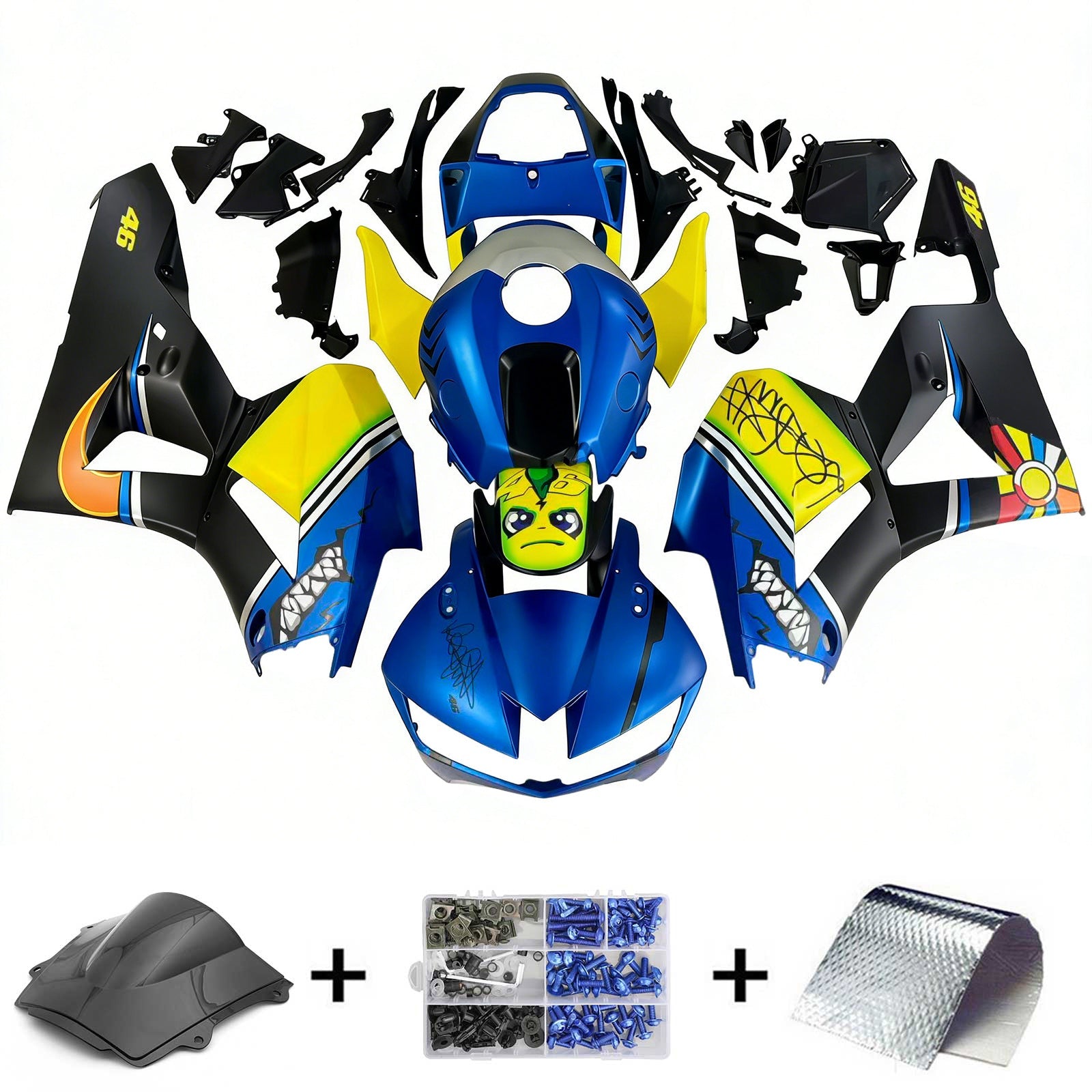Amotopart Honda CBR600RR 2013-2023 F5 Kit carenatura carrozzeria in plastica ABS