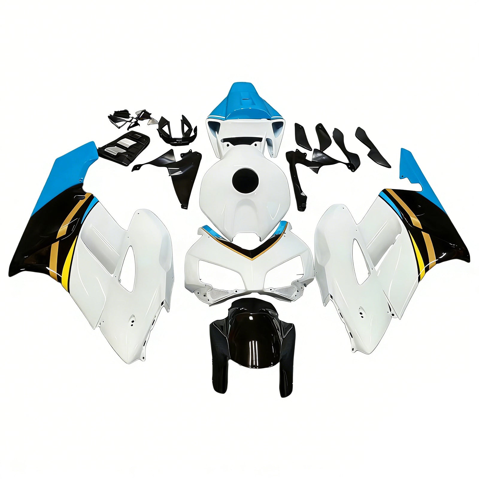 Amotopart stroomlijnkappen 2004-2005 Honda CBR 1000 RR Veelkleurig Konica Minolta Generiek