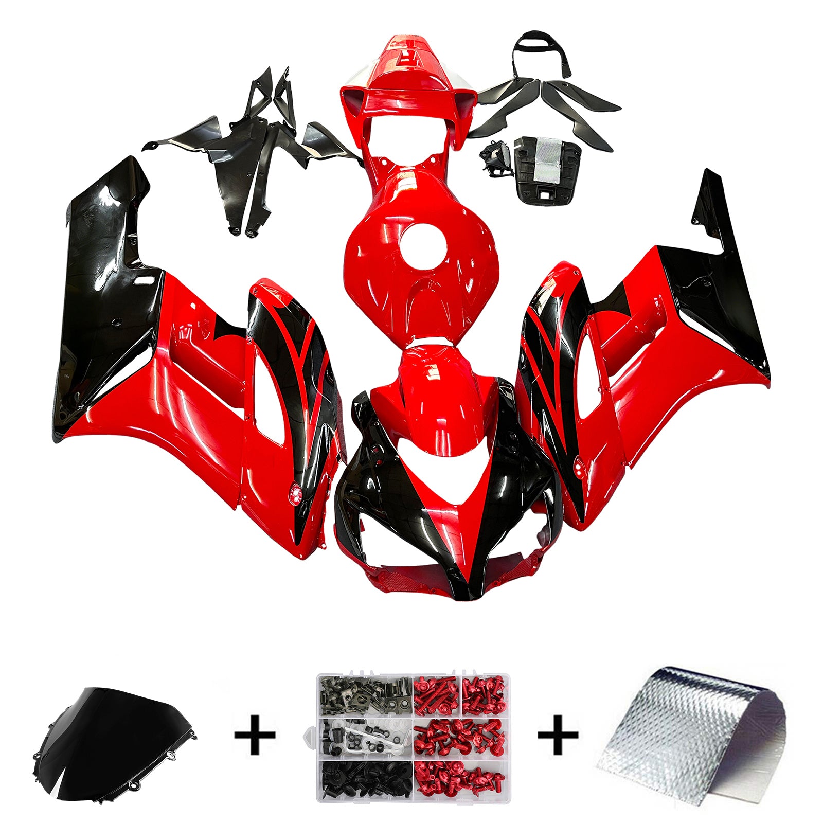 Carene Amotopart 2004-2005 Honda CBR 1000 RR Rosso Nero CBR Generico