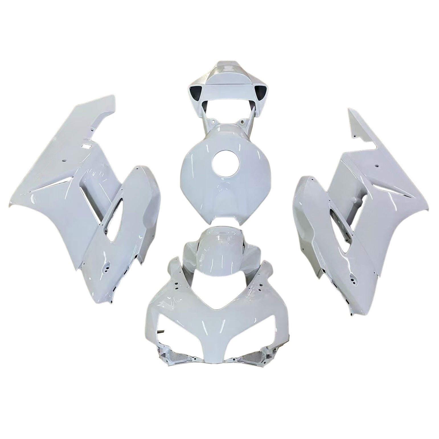Amotopart stroomlijnkappen 2004-2005 Honda CBR 1000 RR wit metallic zilver CBR generiek