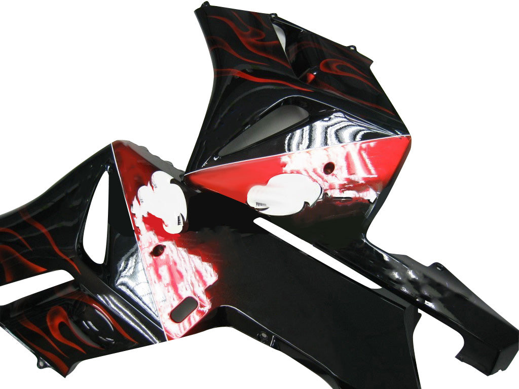 Carénages Amotopart 2004-2005 Honda CBR 1000 RR Black & Red Flame Shark Generic