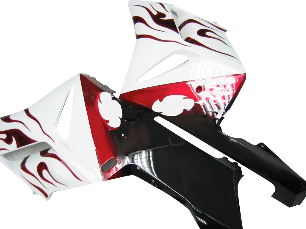 Carénages Amotopart 2004-2005 Honda CBR 1000 RR White & Red Flame Shark Generic