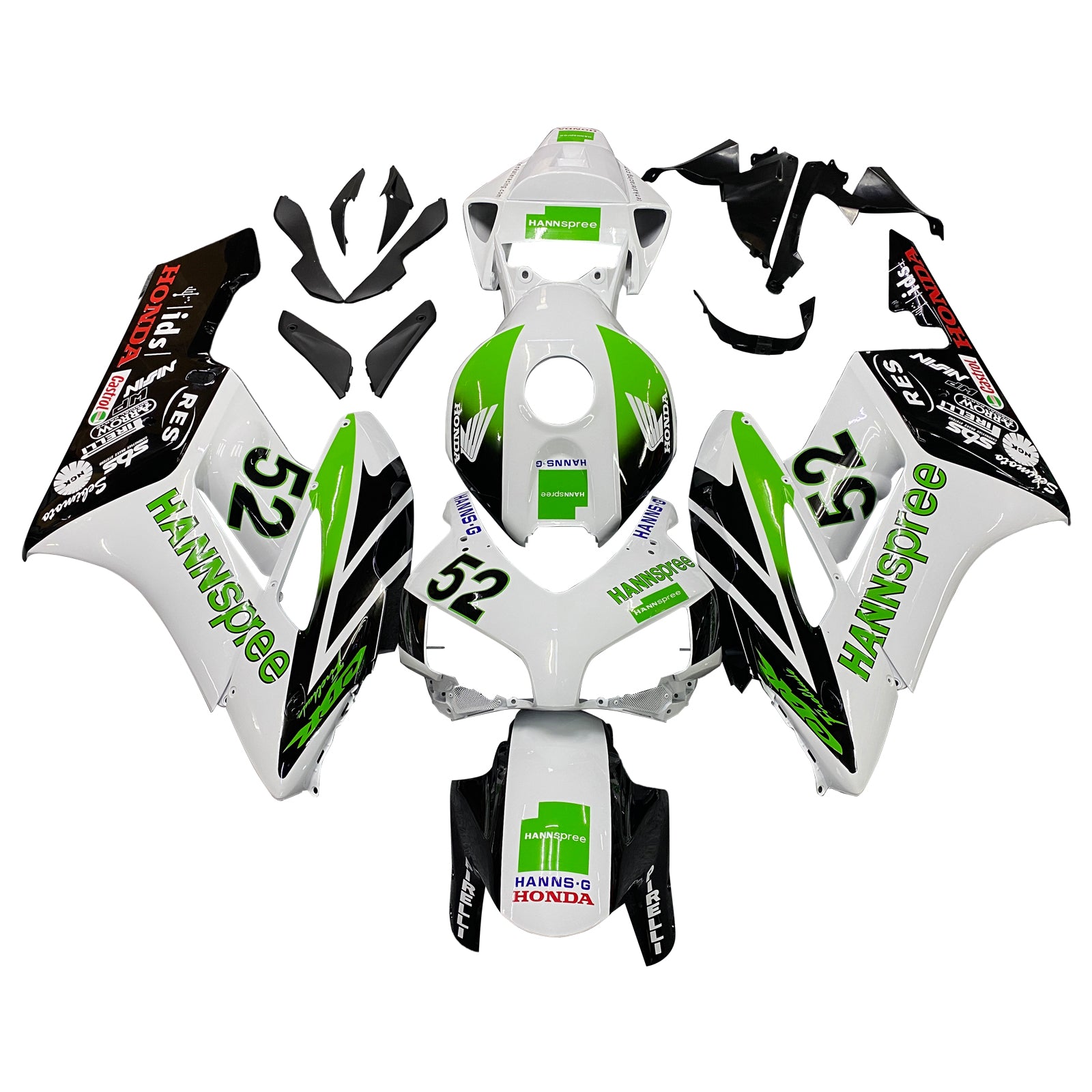 Sobe Amotopart 2004-2005 Honda CBR 1000 RR White NO.52 Hannspree Generic