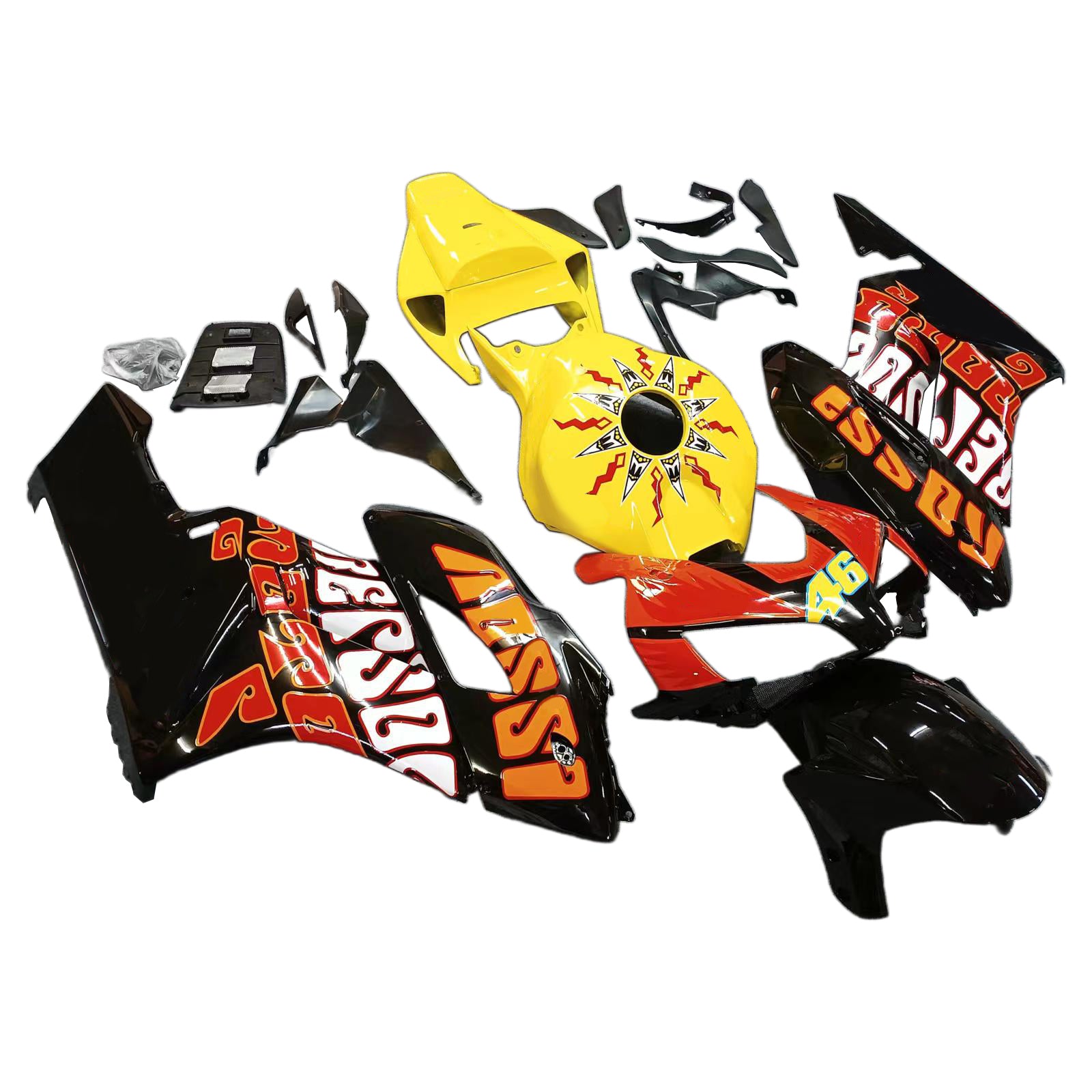 Carene Amotopart 2004-2005 Honda CBR 1000 RR Nero Giallo Valentino Rossi Generico