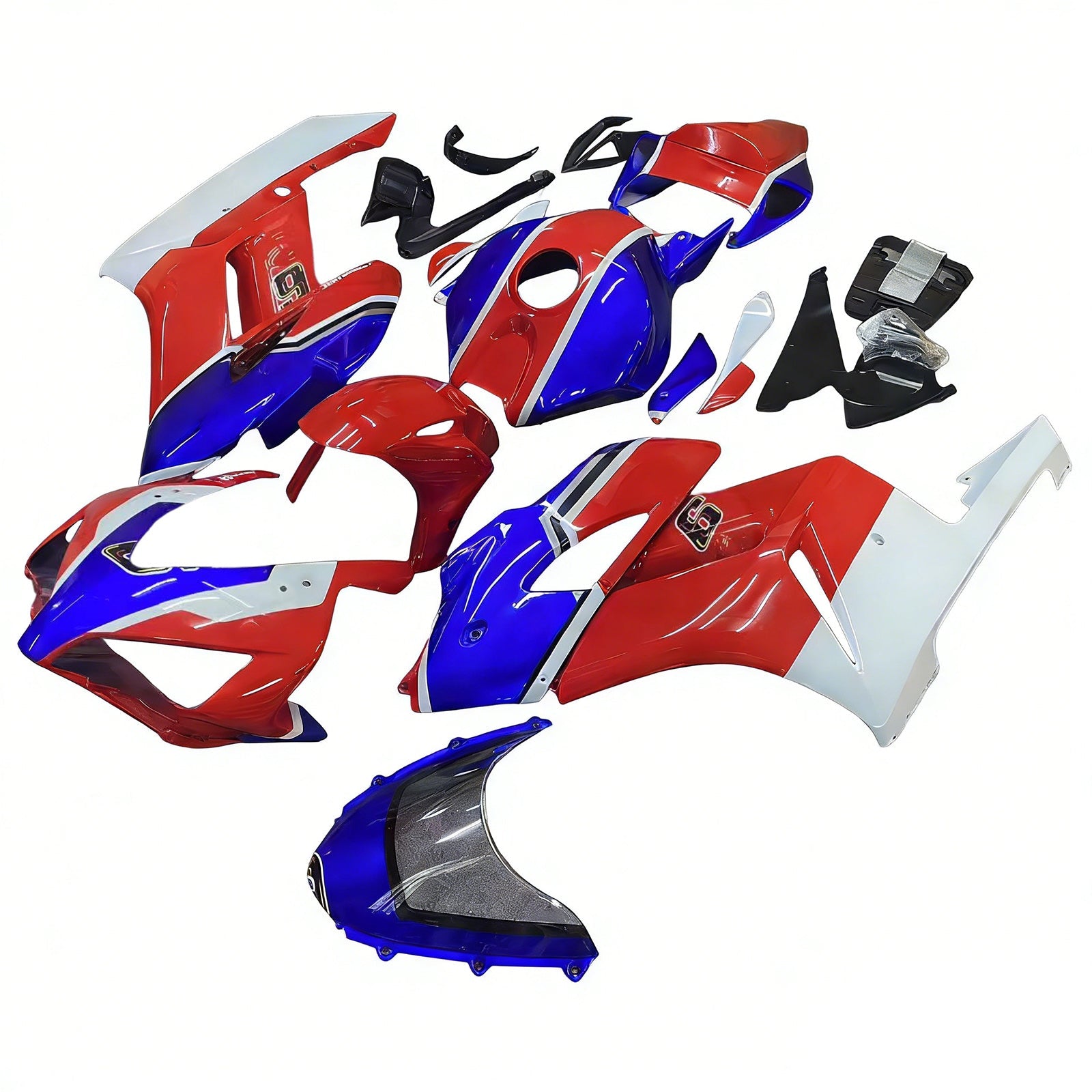 Amotopart Honda CBR1000RR 2004-2005 Kit Carénage Carrosserie Plastique ABS