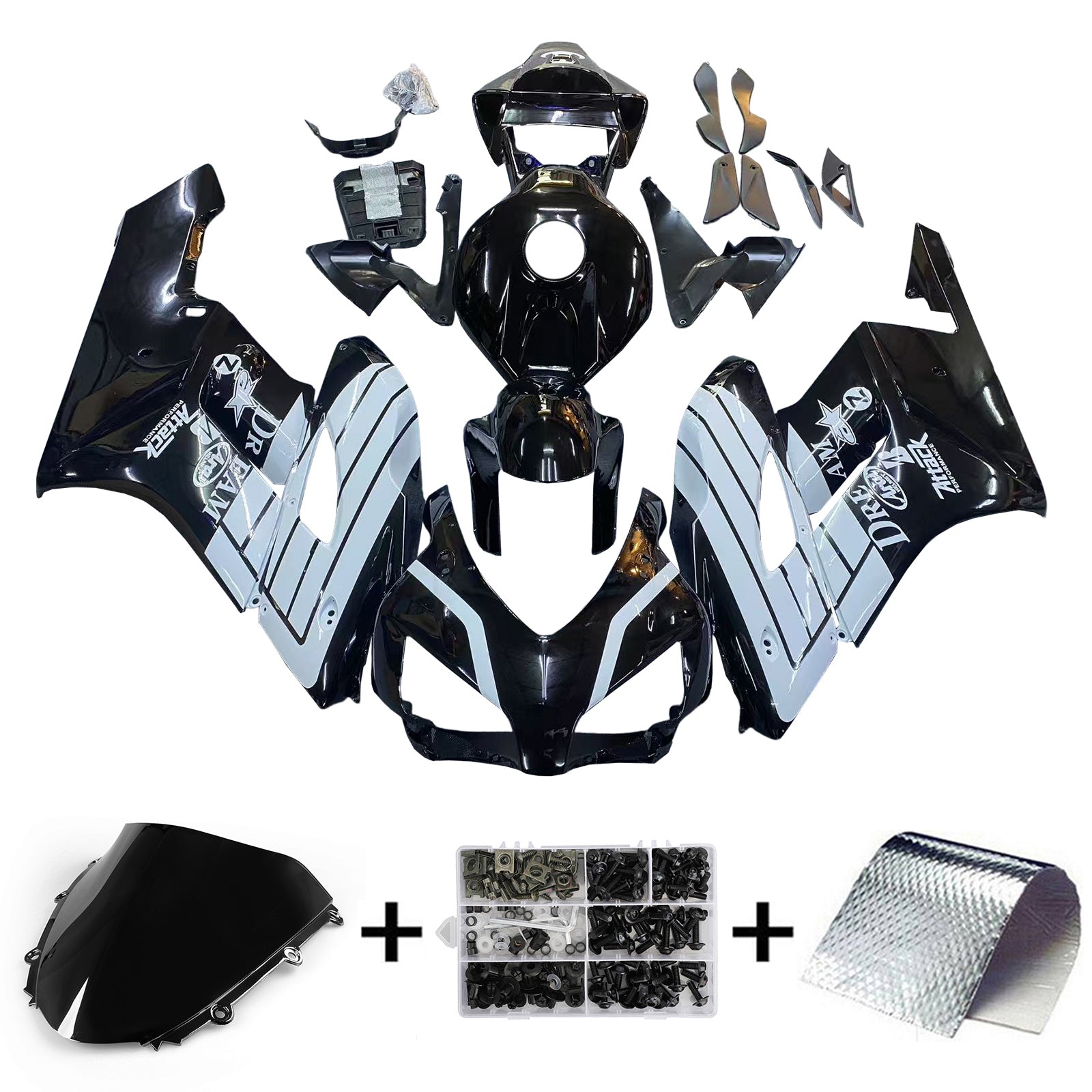 Amotopart Honda CBR1000RR 2004-2005 ABS muovinen korin suojasarja