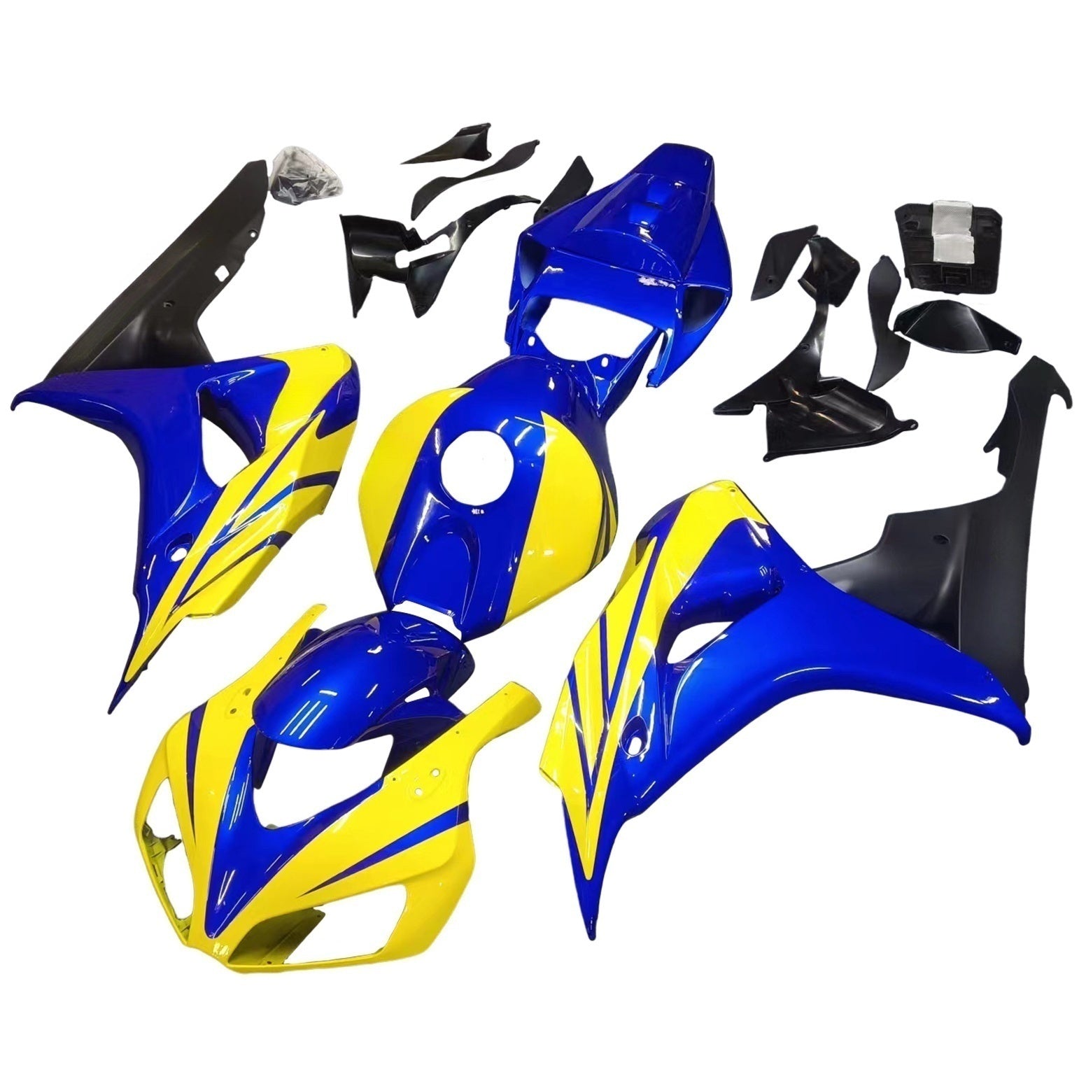 Carénages Amotopart 2006-2007 Honda CBR 1000 RR Bleu Jaune CBR Generic