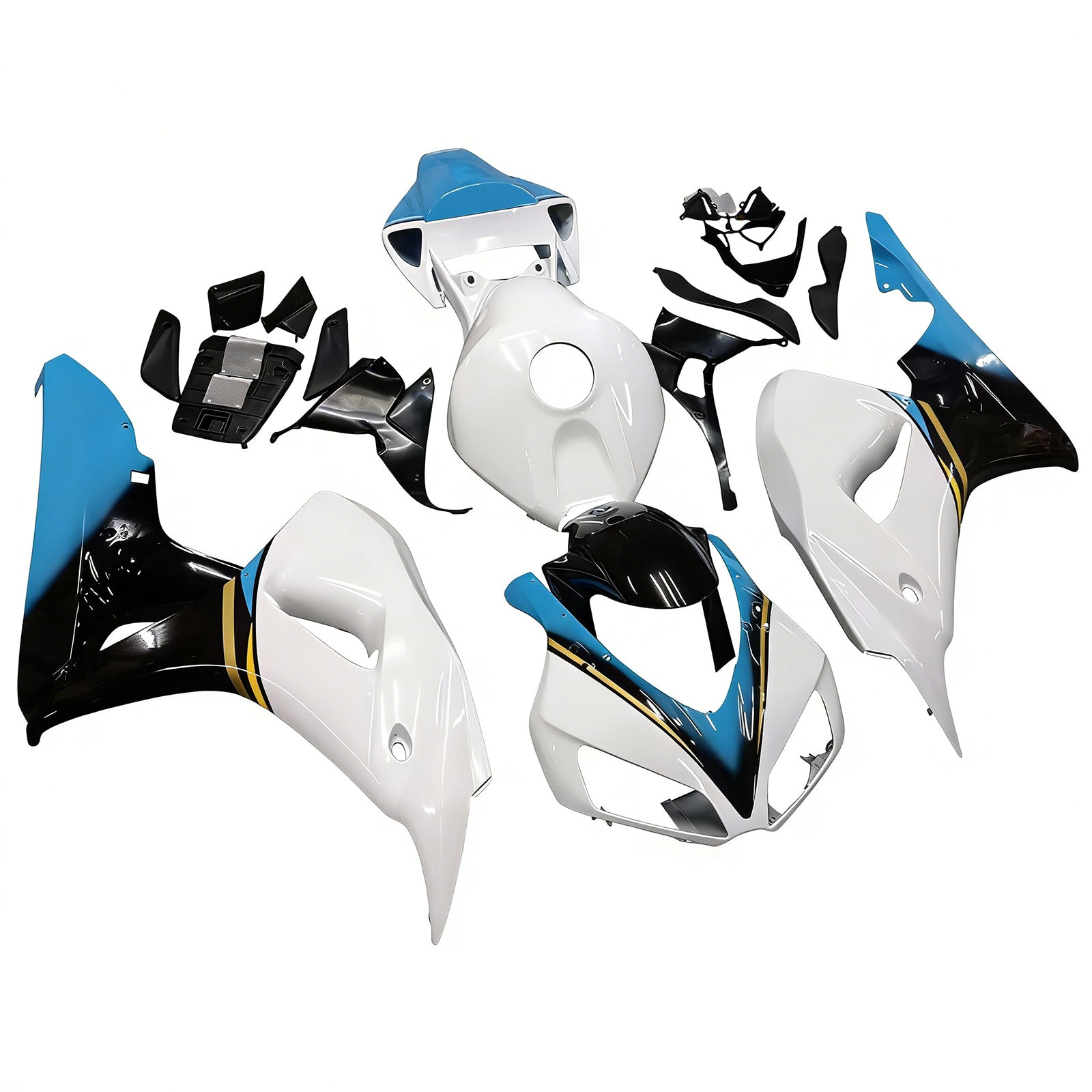 Carénages Amotopart 2006-2007 Honda CBR 1000 RR Blanc Konica Minolta Generic