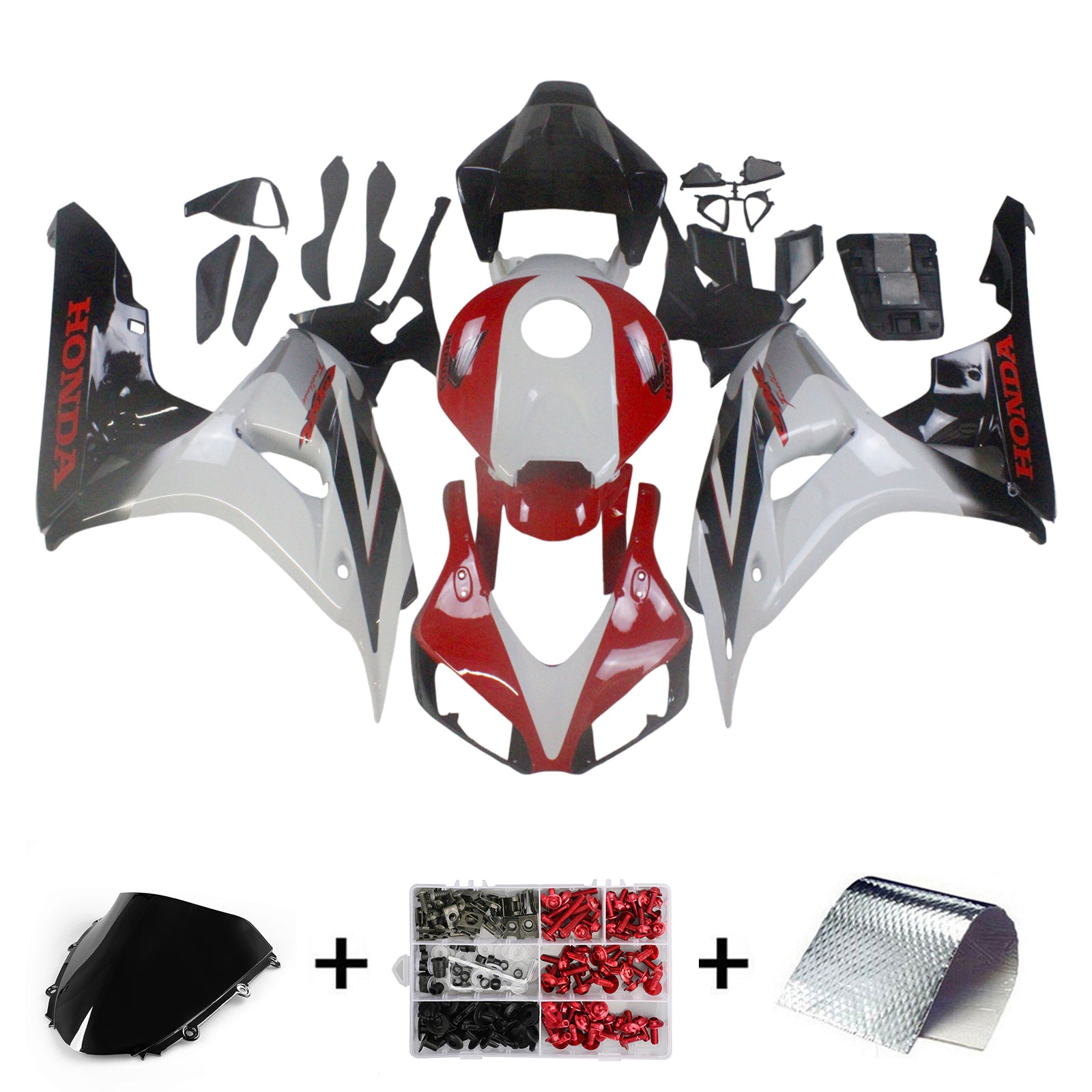 Carénages Amotopart 2006-2007 Honda CBR 1000 RR Blanc Rouge Noir CBR Generic