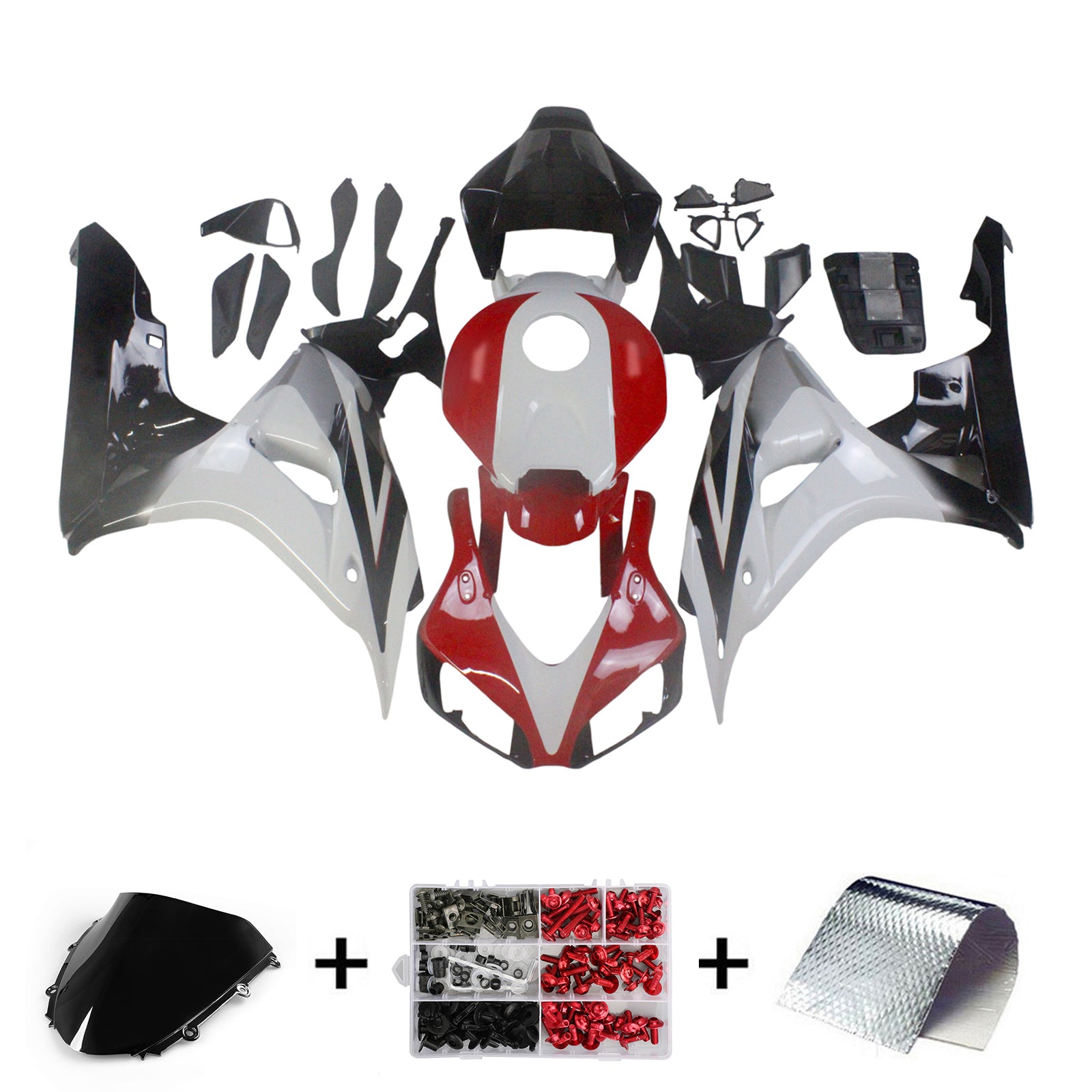 Carénages Amotopart 2006-2007 Honda CBR 1000 RR Blanc Rouge Noir CBR Generic