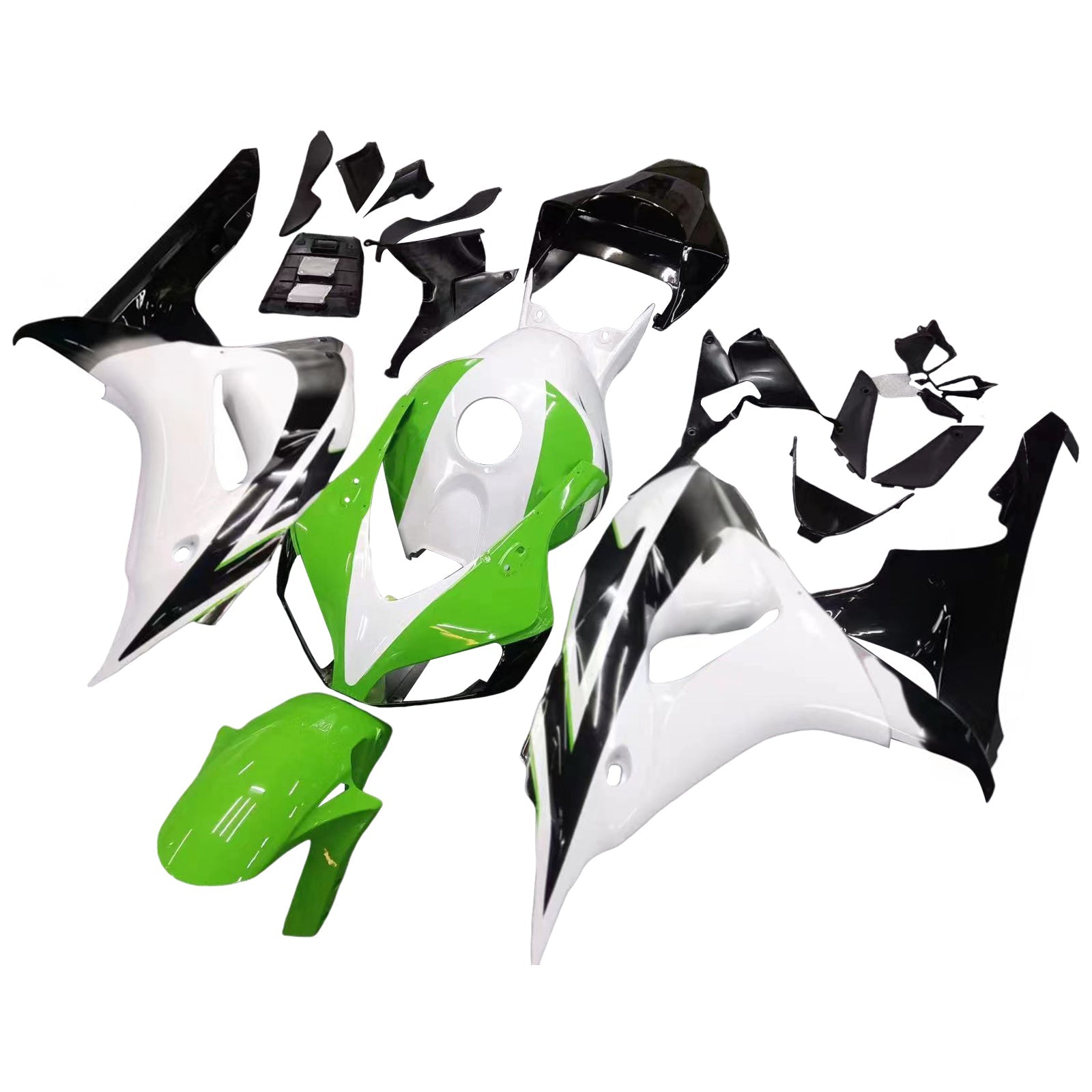 Carénages Amotopart 2006-2007 Honda CBR 1000 RR Blanc Vert Noir CBR Honda Generic