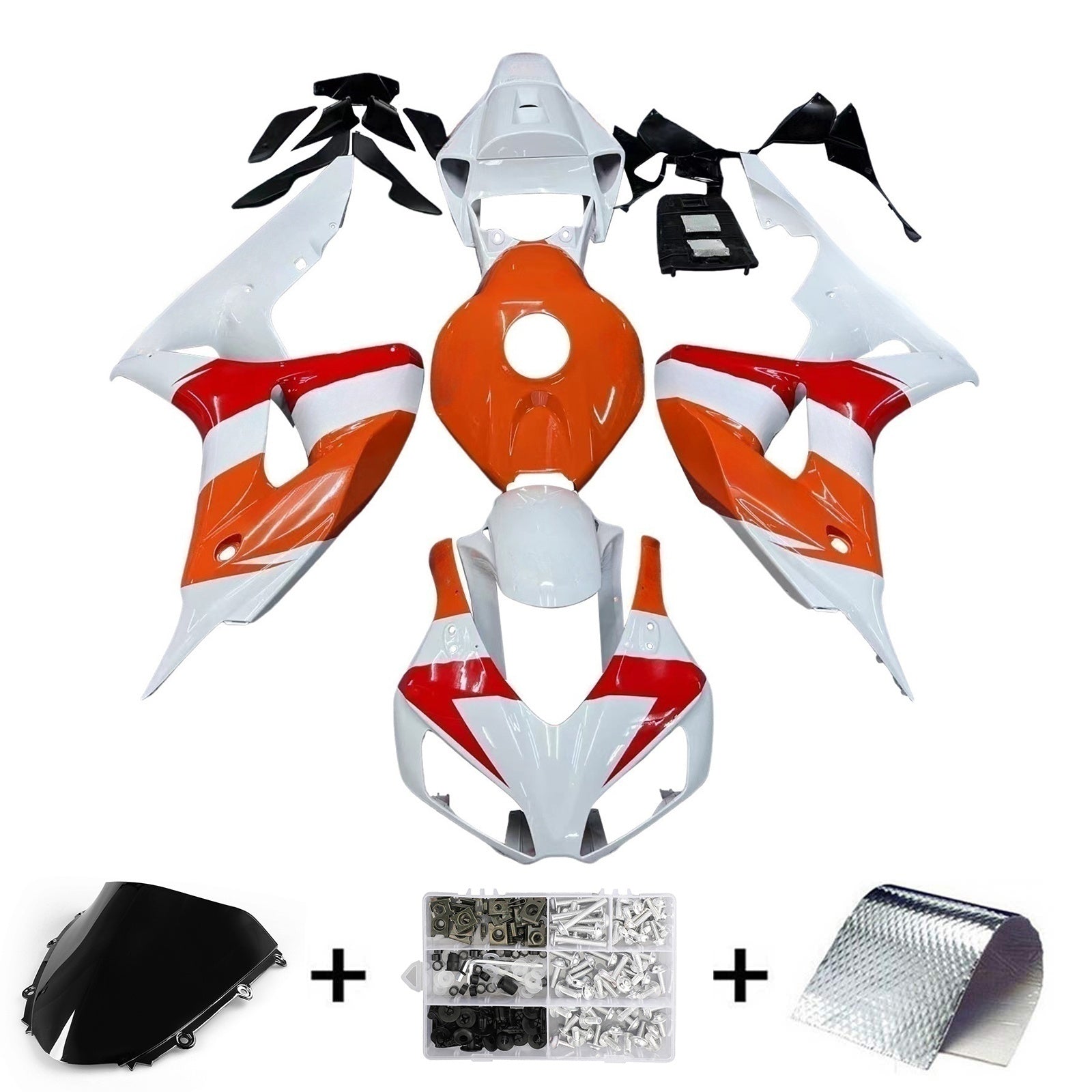 Carene Amotopart 2006-2007 Honda CBR 1000 RR Bianco Arancio Repsol Generico