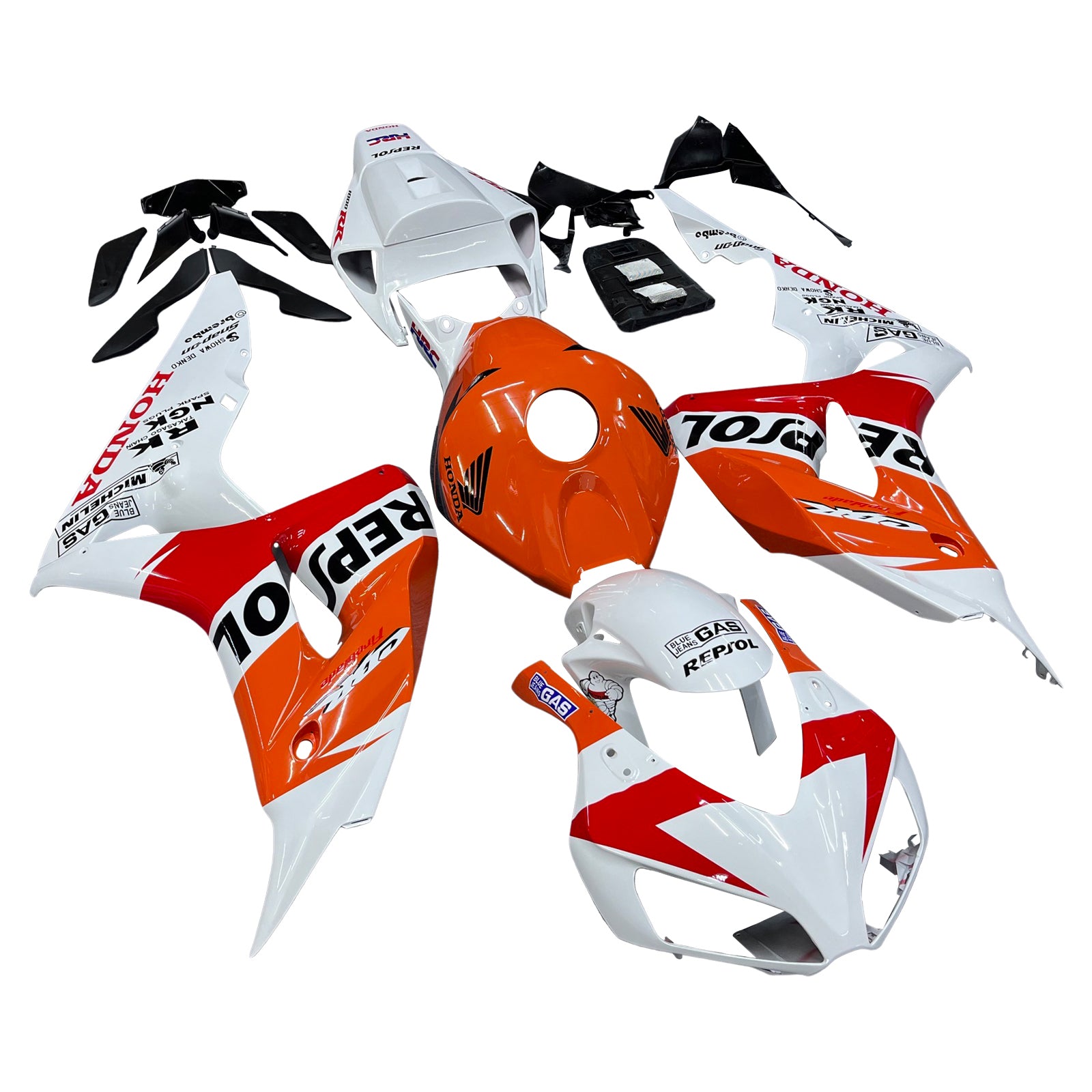 Carénages Amotopart 2006-2007 Honda CBR 1000 RR Blanc Orange Repsol Generic