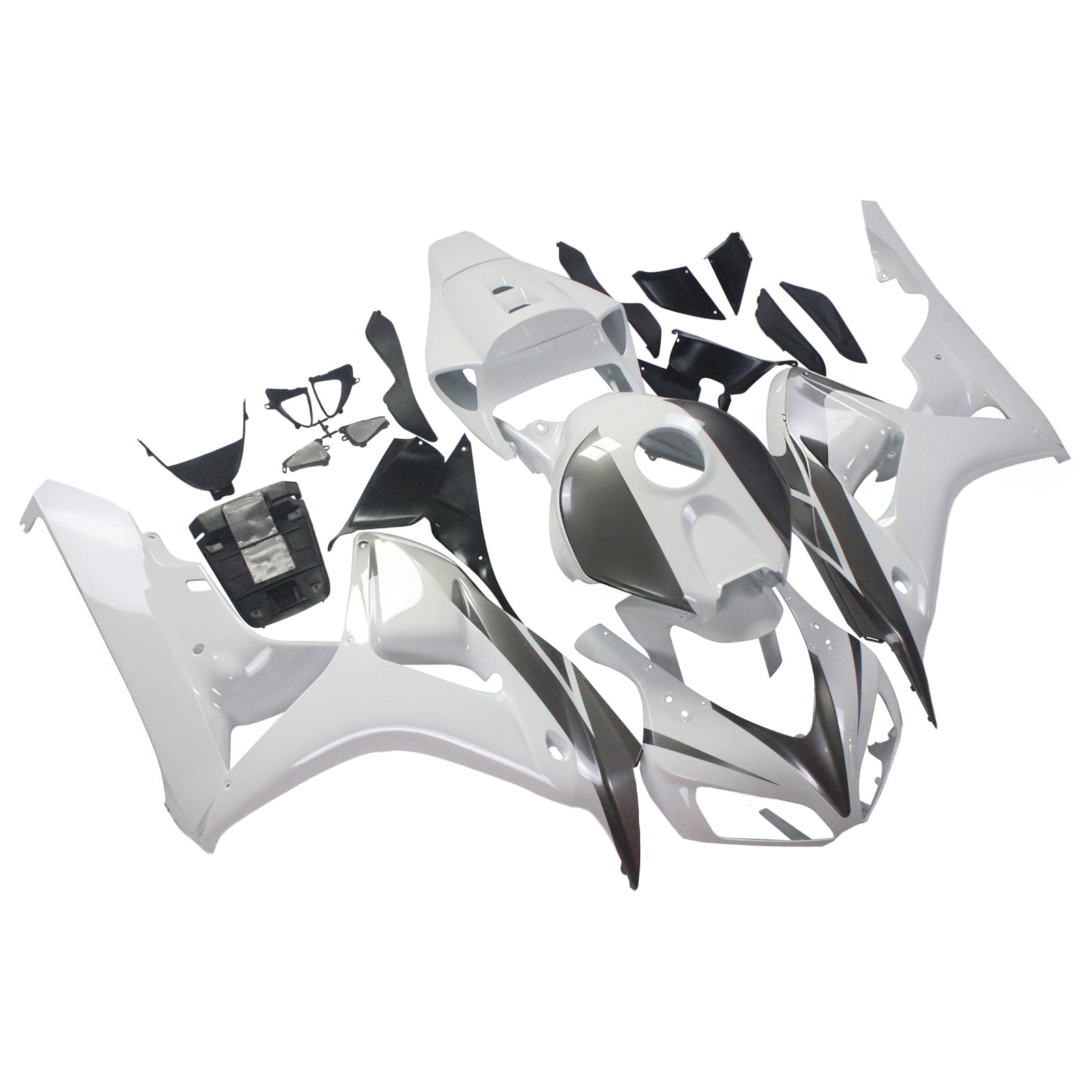 Carénages Amotopart 2006-2007 Honda CBR 1000 RR Blanc & Argent CBR Generic