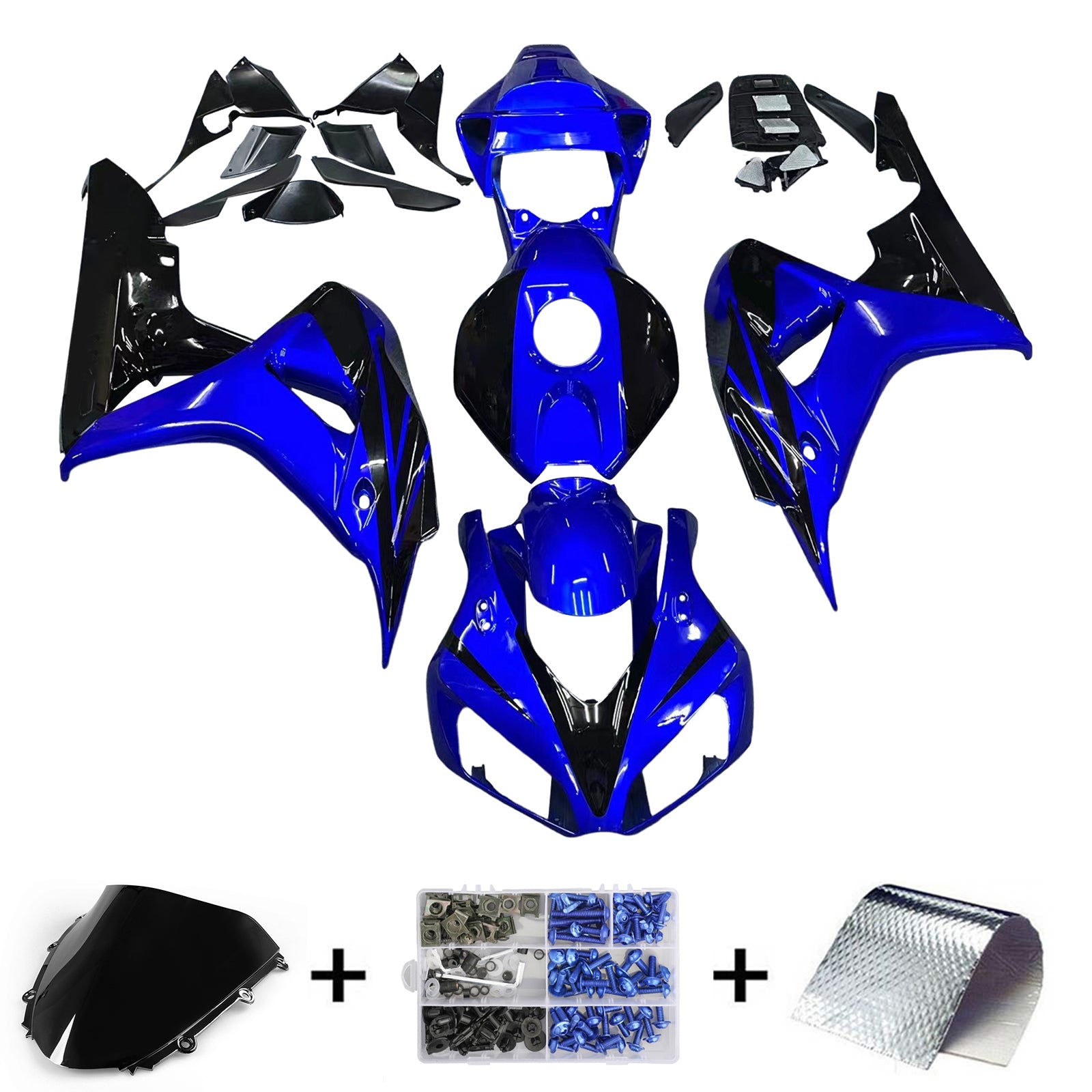 Amotopart Kuip 2006-2007 Honda CBR 1000 RR Blauw en Zwart CBR Generiek
