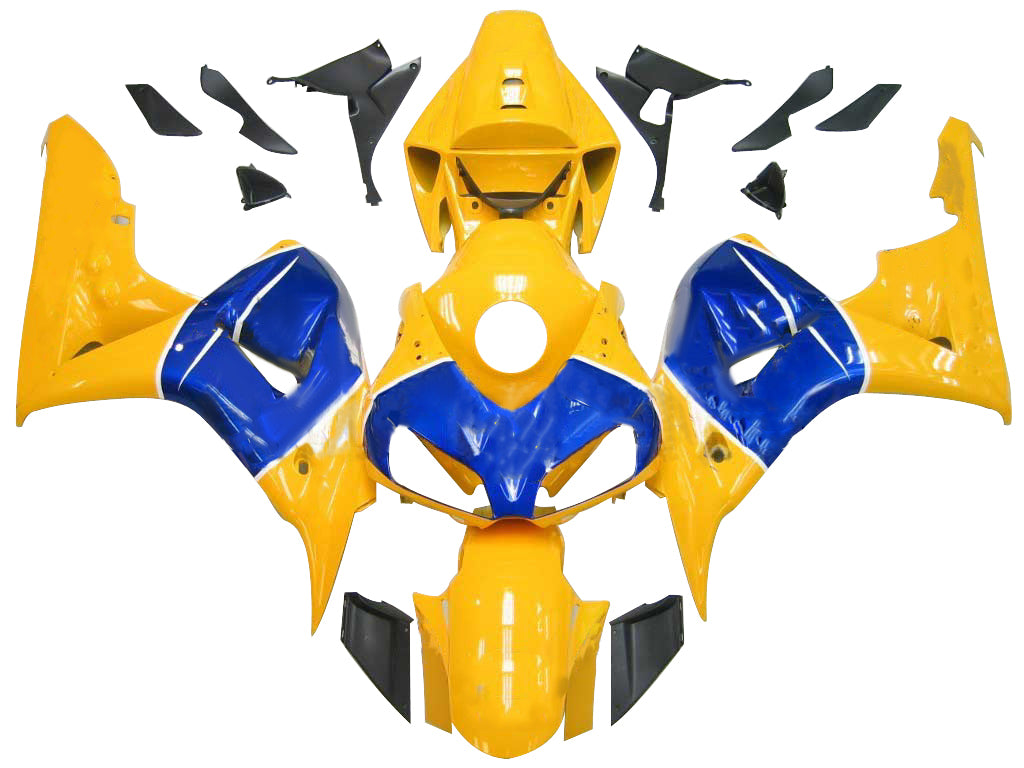 Amotopart Stroomlijnkappen 2006-2007 Honda CBR 1000 RR Geel Blauw Camel Generiek