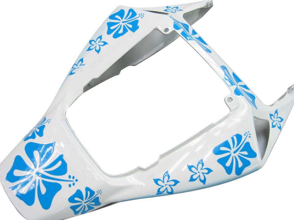 Amotopart Carénages 2006-2007 Honda CBR 1000 RR Blanc & Bleu Floral Generic