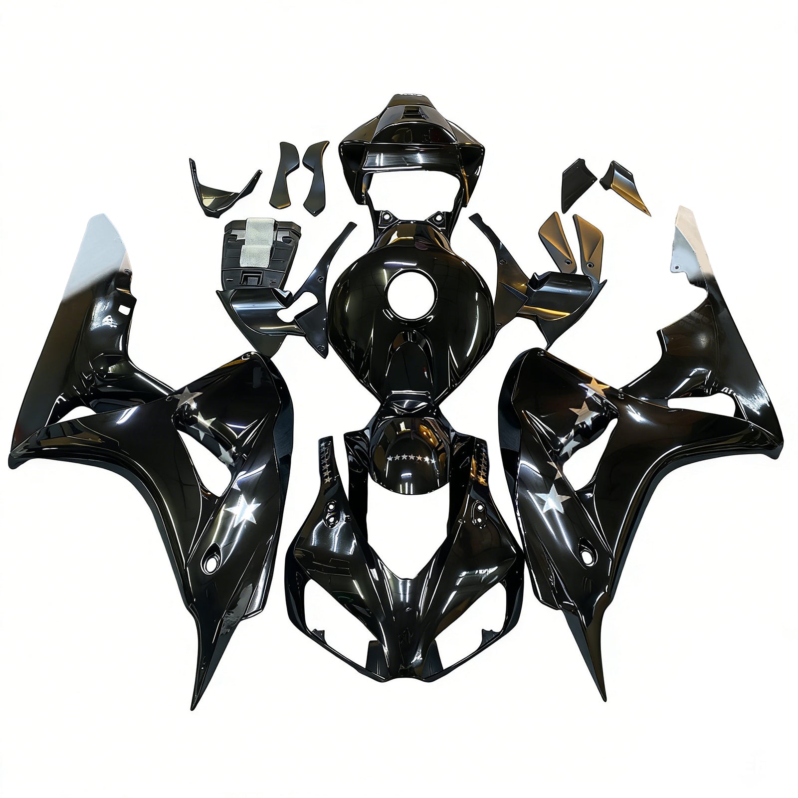 Amotopart voor CBR1000RR 2006-2007 Black ABS Bodywork Grip Gemoted door Plastic Injection Generic samen