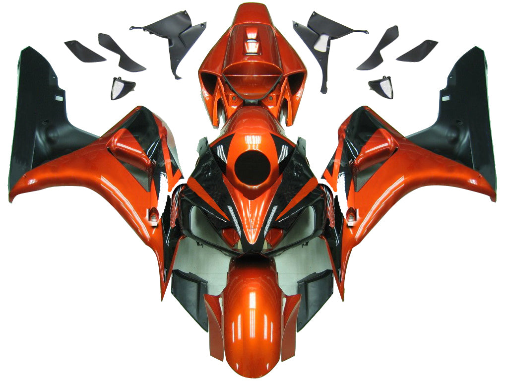 Amotopart stroomlijnkappen 2006-2007 Honda CBR 1000 RR oranje metallic en zwart CBR generiek