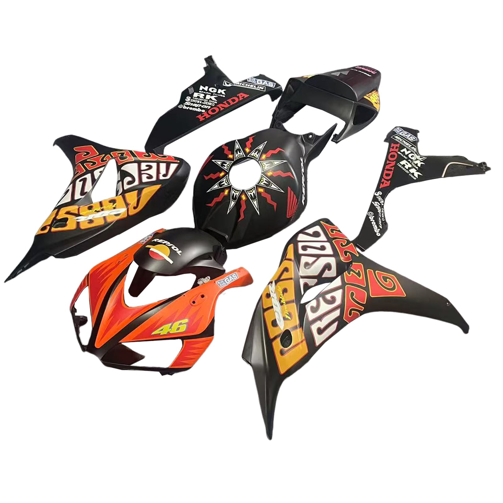 Roovers Amotopart 2006-2007 Honda CBR 1000 RR Noir Valentino Rossi Generic