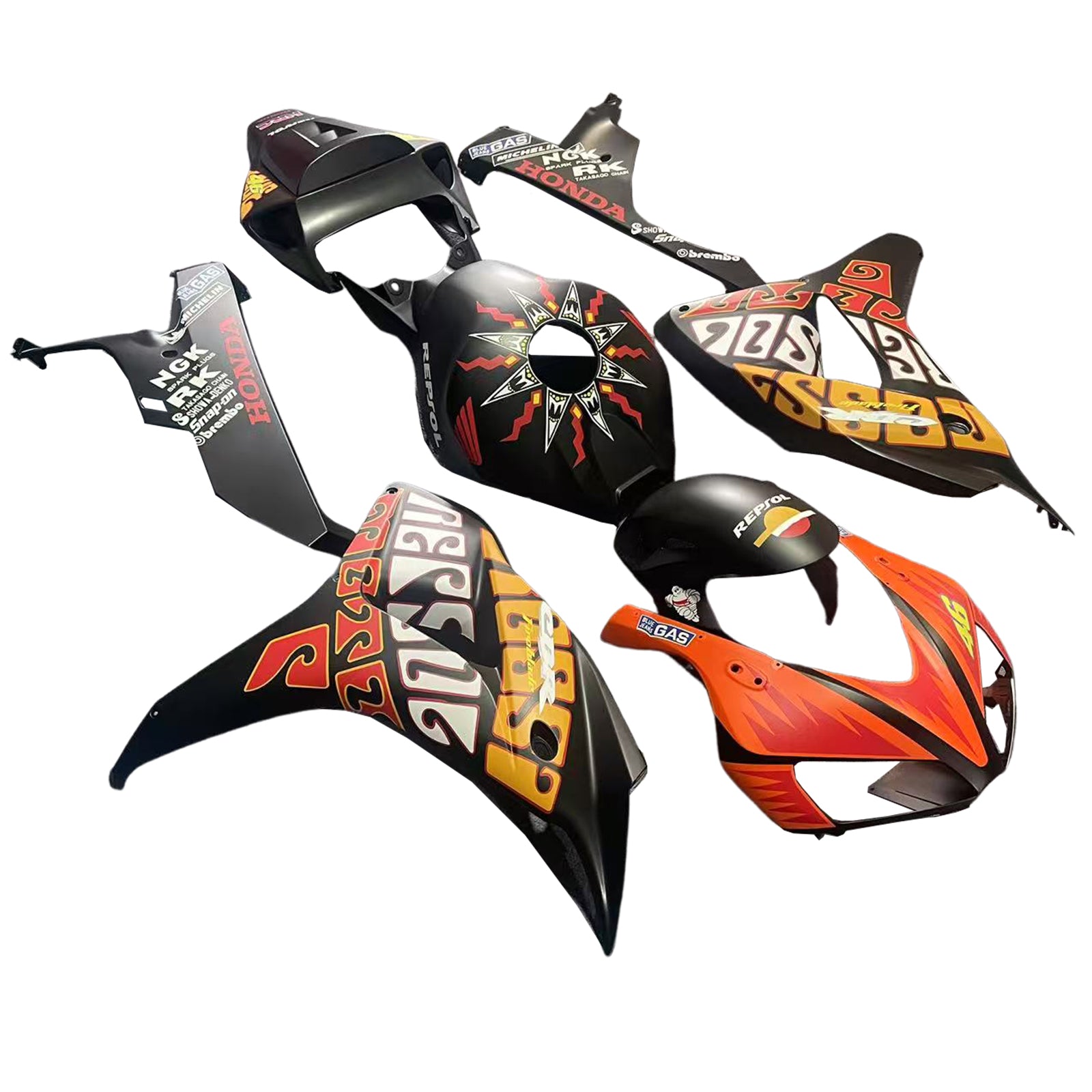 Roovers Amotopart 2006-2007 Honda CBR 1000 RR Noir Valentino Rossi Generic