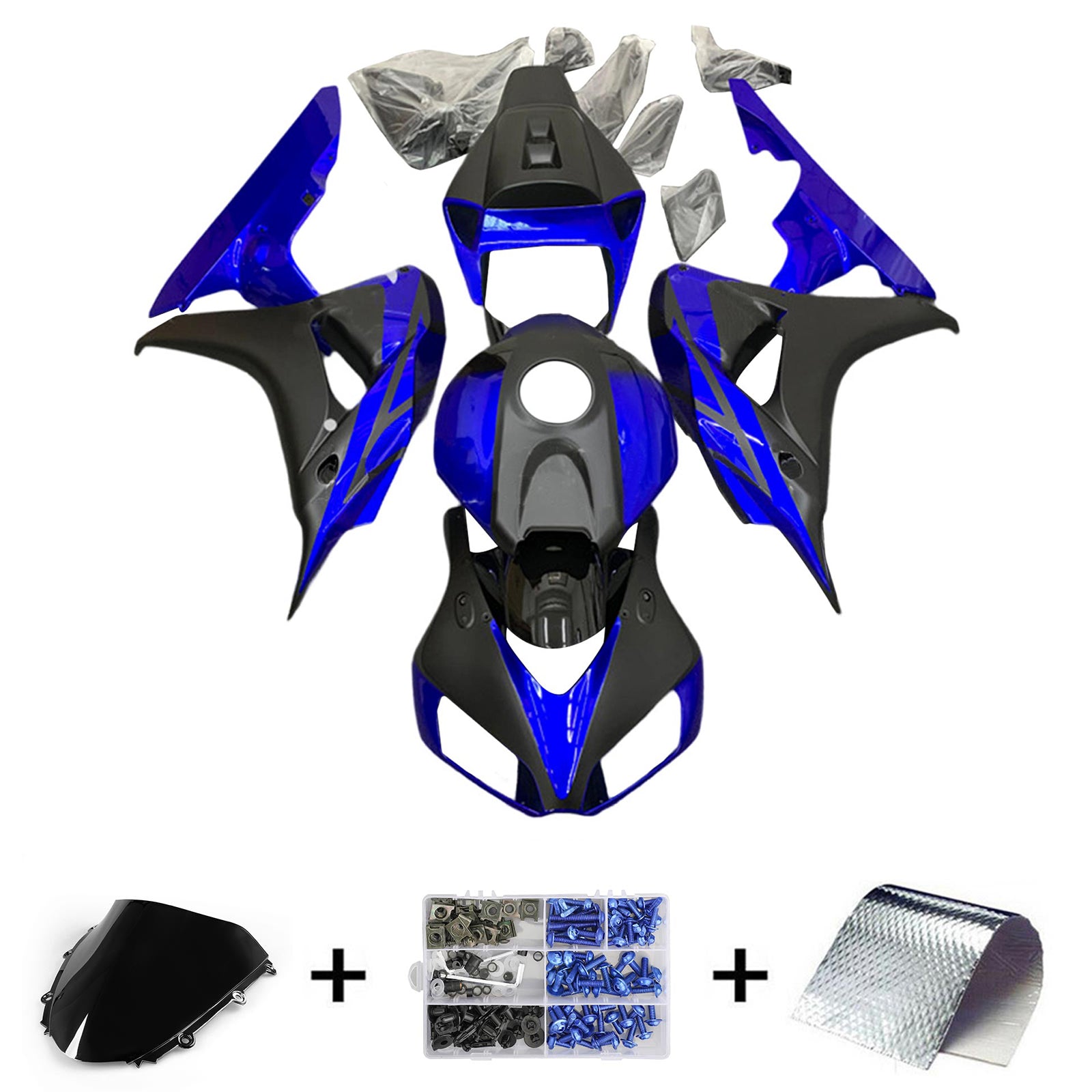Amotopart Honda CBR1000RR 2006-2007 Kit Carénage Carrosserie Plastique ABS