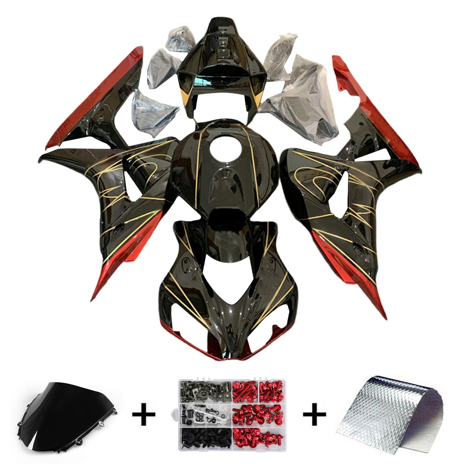 Amotopart Honda CBR1000RR 2006-2007 ABS muovinen korin suojasarja