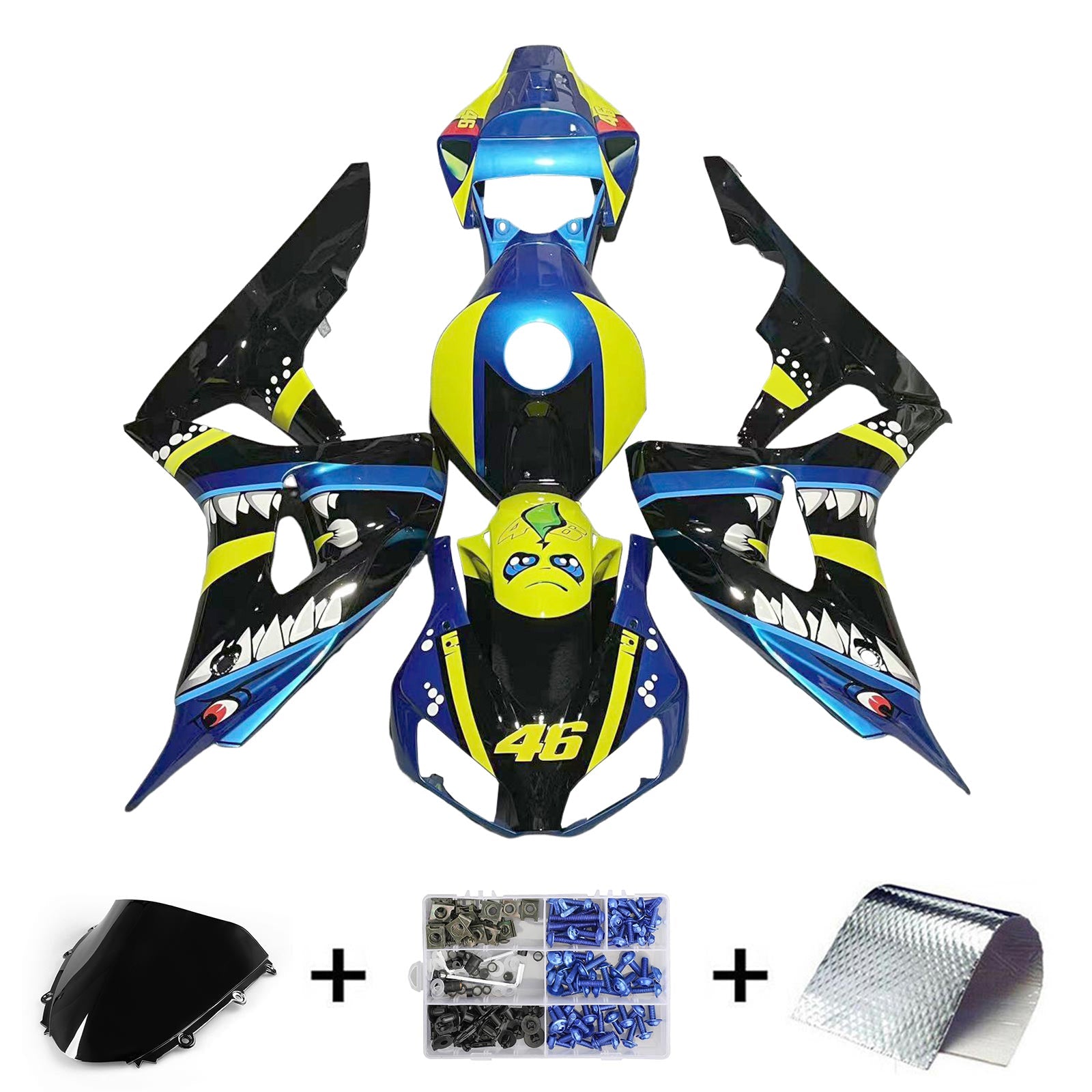 Amotopart Honda CBR1000RR 2006-2007 Kit Carrosserie plastični abs