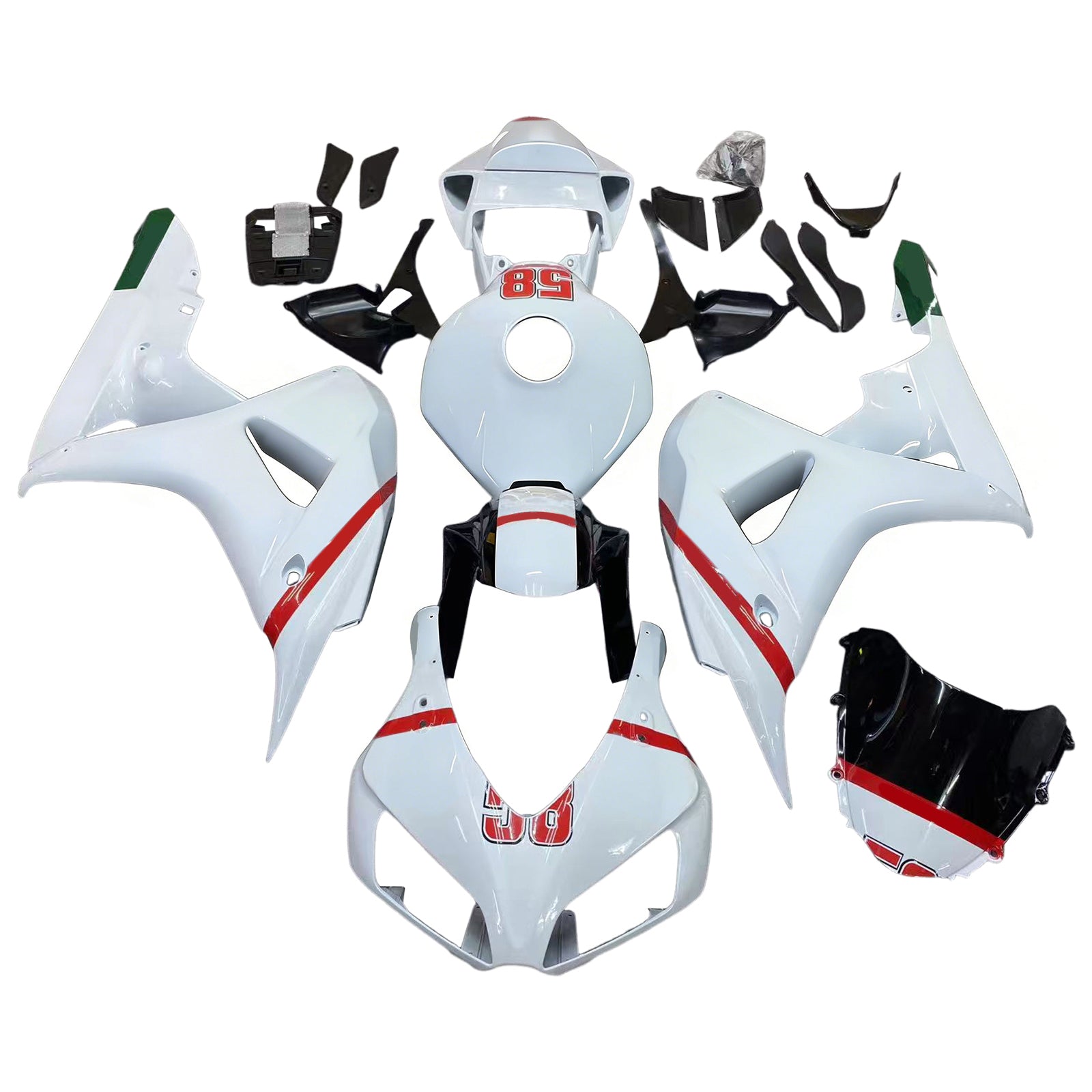 Amotopart Honda CBR1000RR 2006-2007 Kit Carrosserie Plastic Abs