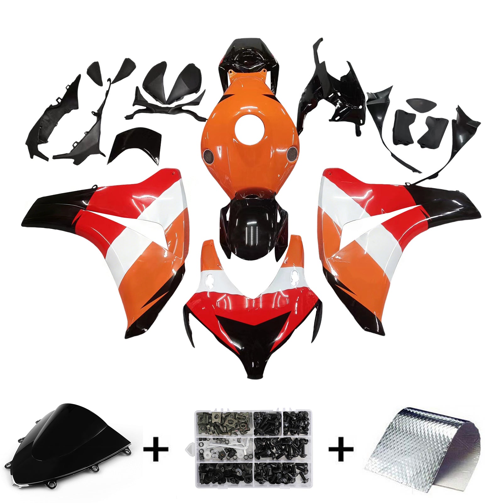 Mercati Amotopart 2008-2011 HONDA CBR 1000 RR Noir Orange Repsol Generico
