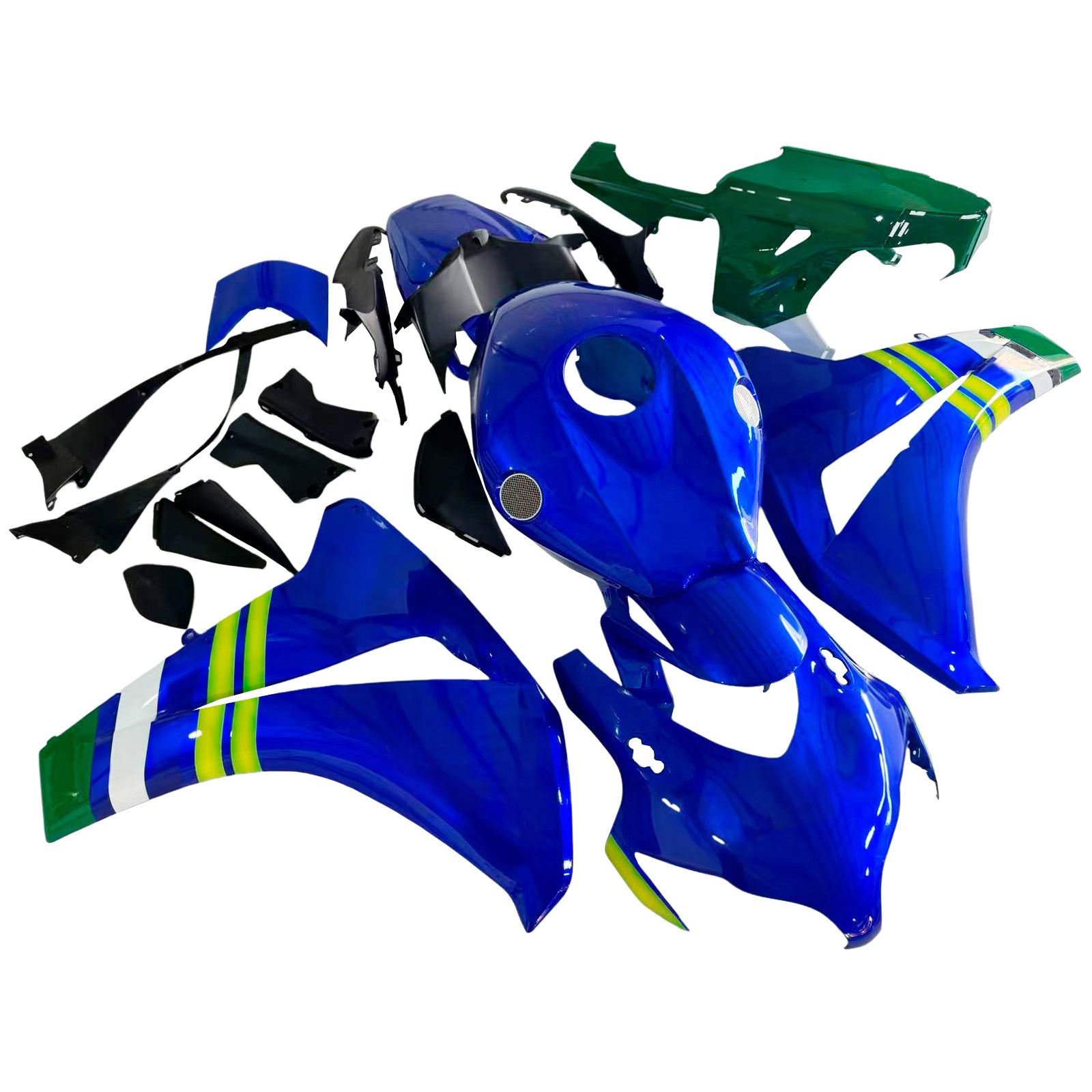 Amotopart Fairing 2008-2011 Honda CBR 1000 RR Sinivihreä Movistar Generic