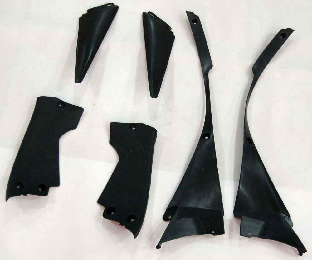 Carénages Amotopart 2008-2011 Honda CBR 1000 RR Blanc & Bleu Noir Flame Generic
