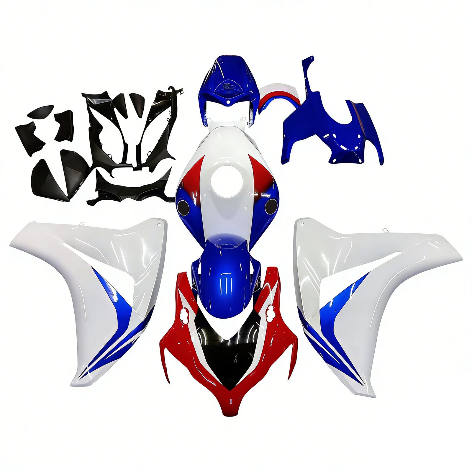 Amotopart stroomlijnkappen 2008-2011 Honda CBR 1000 RR Rood Wit Blauw HRC Generiek