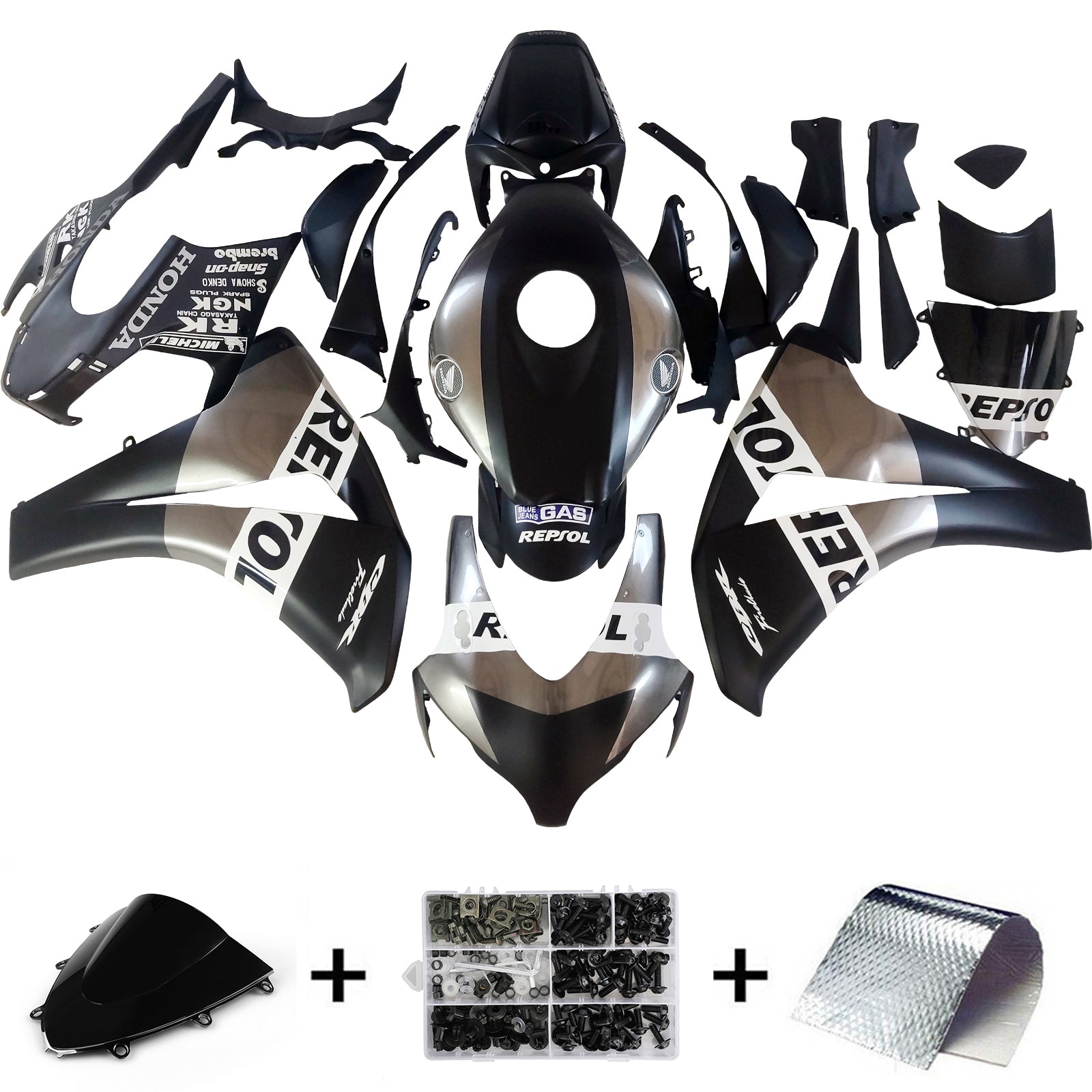 Marages Amotopart 2008-2011 Honda CBR 1000 RR Noir Silver Repsol Generic