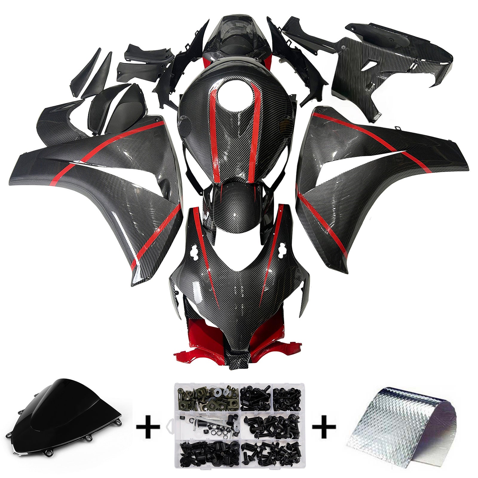 2008-2011 Honda CBR1000RR Kit de inyección de carperos de plástico