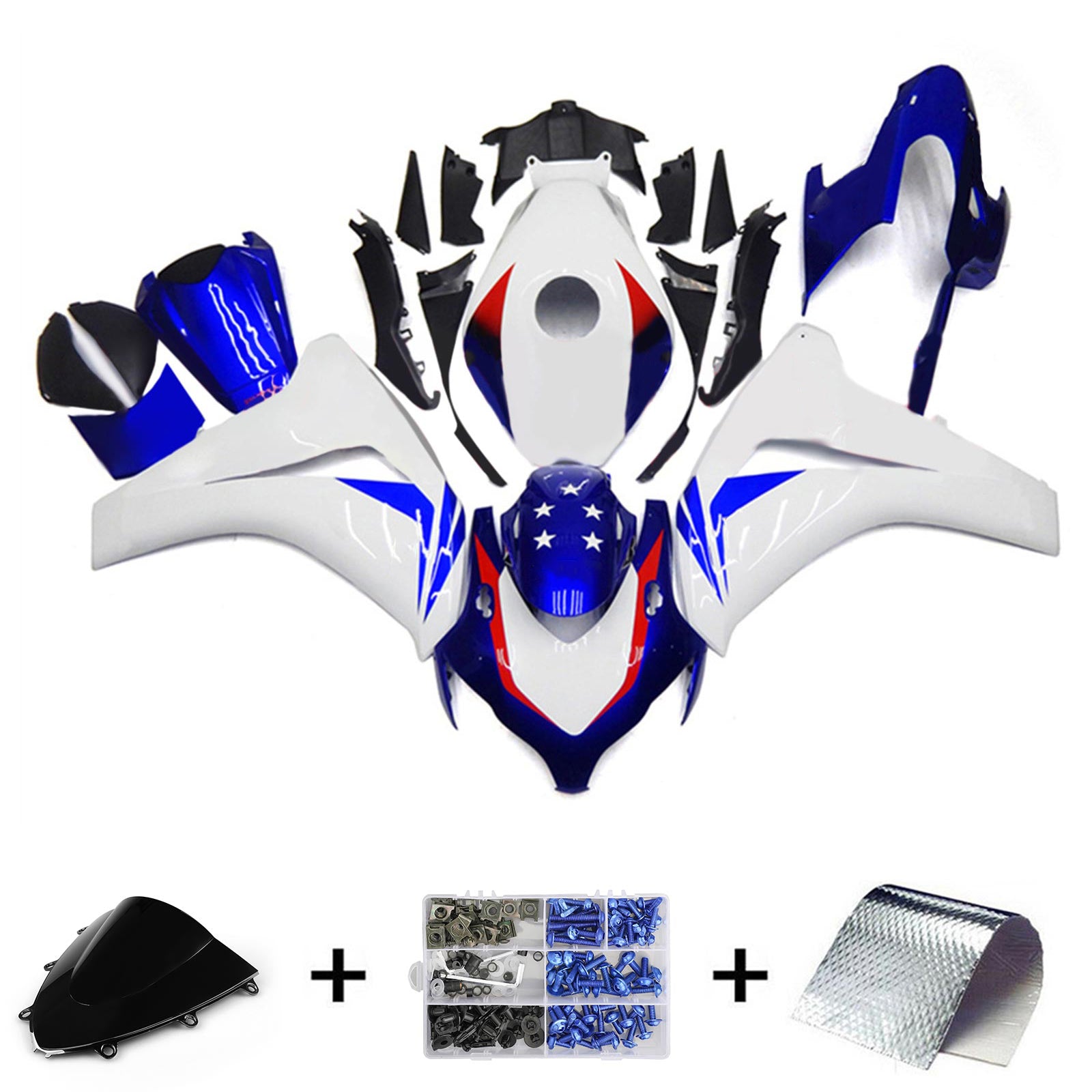 Amotopart Honda CBR1000RR 2008-2011 Zestaw owiewek z tworzywa ABS do karoserii