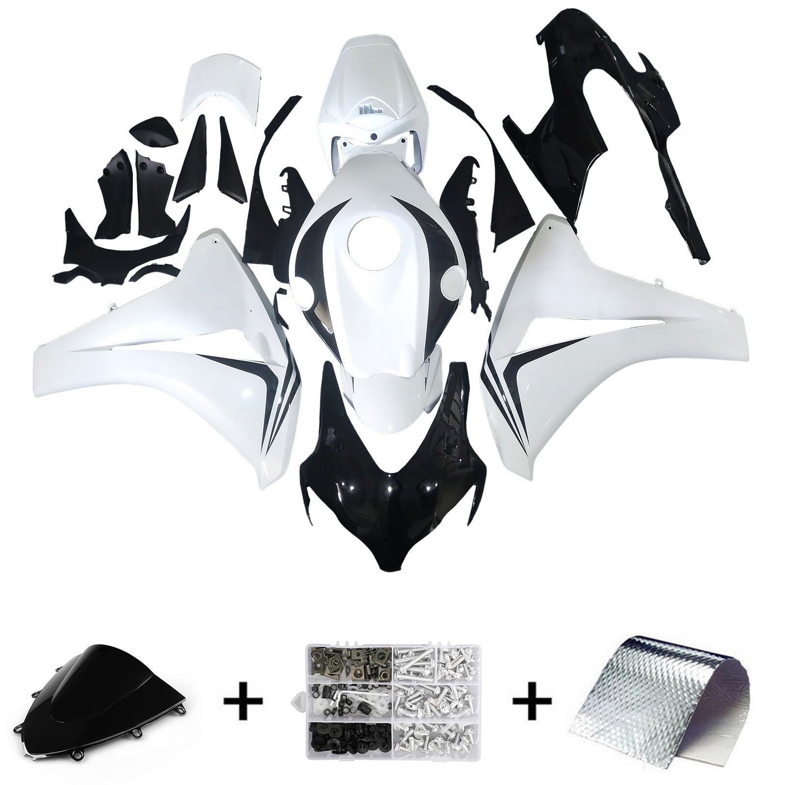 Amotopart Honda CBR1000RR 2008-2011 Kit Carénage Carrosserie Plastique ABS