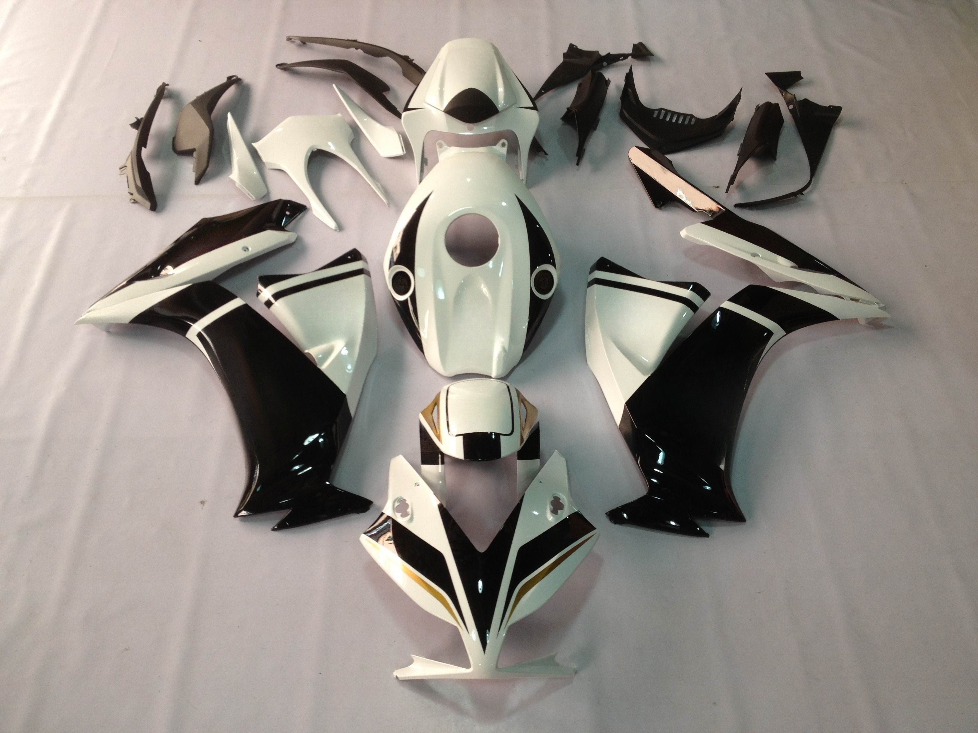 Carénages Amotopart 2012-2016 Honda CBR1000RR Blanc Noir Generic