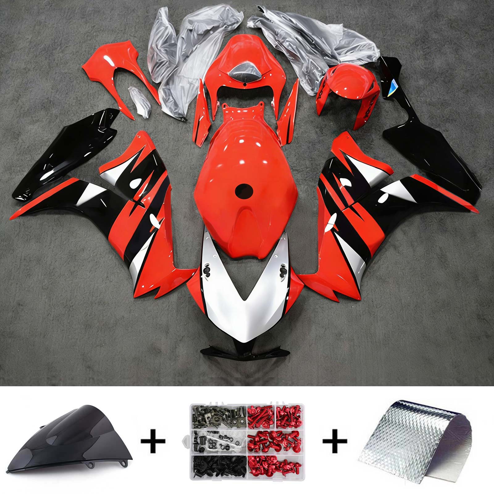Amotopart Honda CBR1000RR 2012-2016 Kit Carénage Carrosserie Plastique ABS