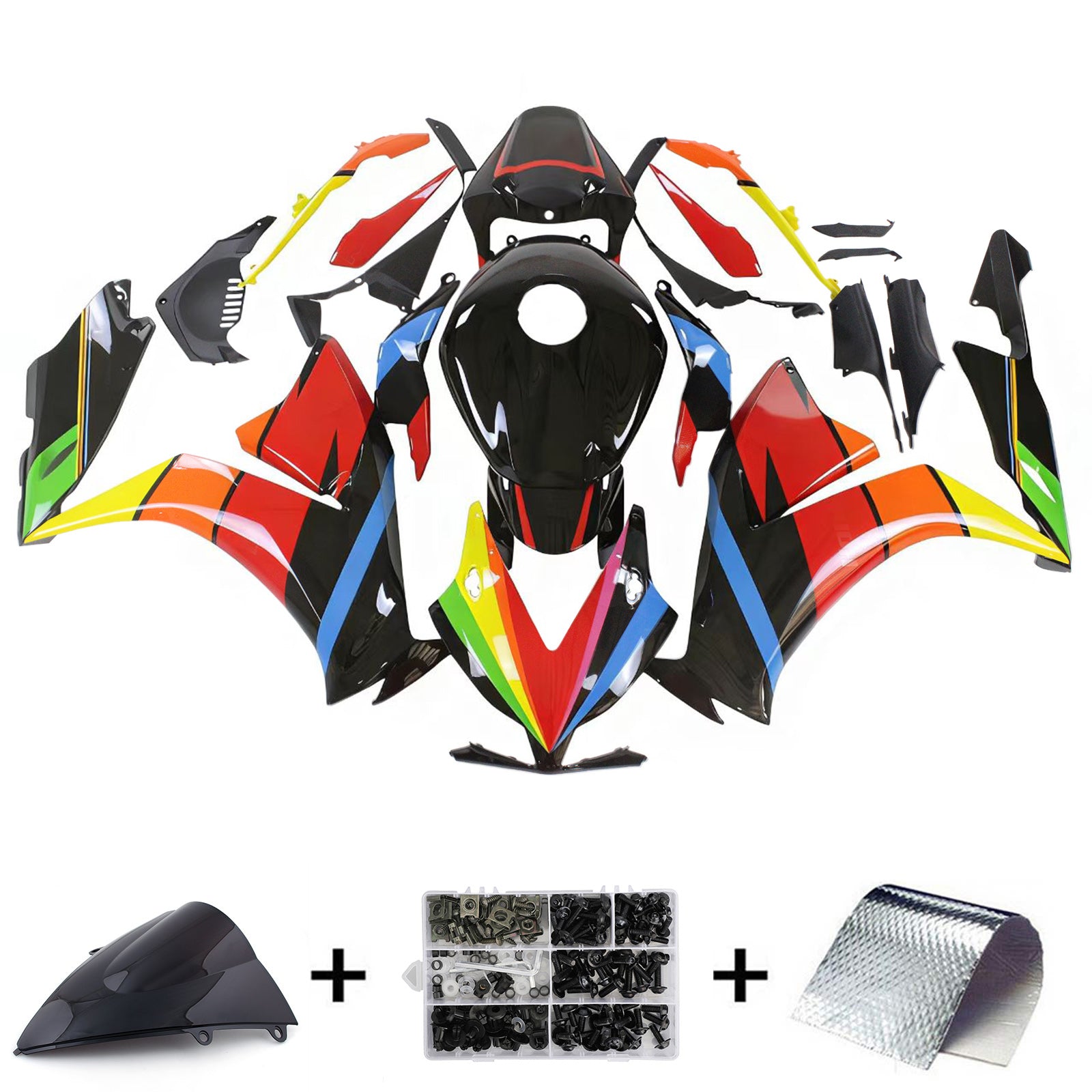 Amotopart Honda CBR1000RR 2012-2016 Kit Carénage Carrosserie Plastique ABS