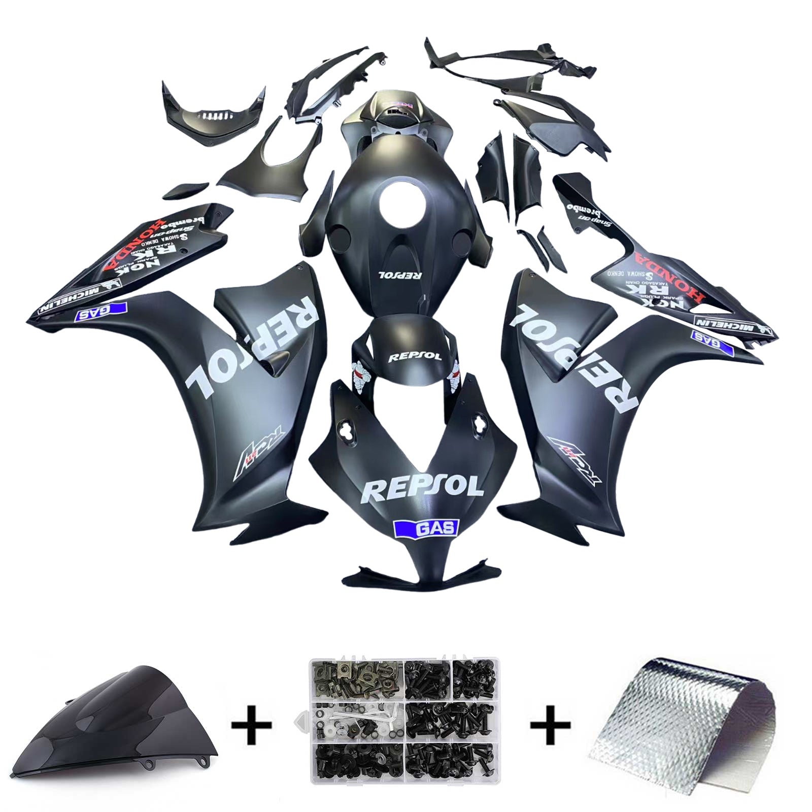 Amotopart Honda CBR1000RR 2012-2016 ABS muovinen korin suojasarja