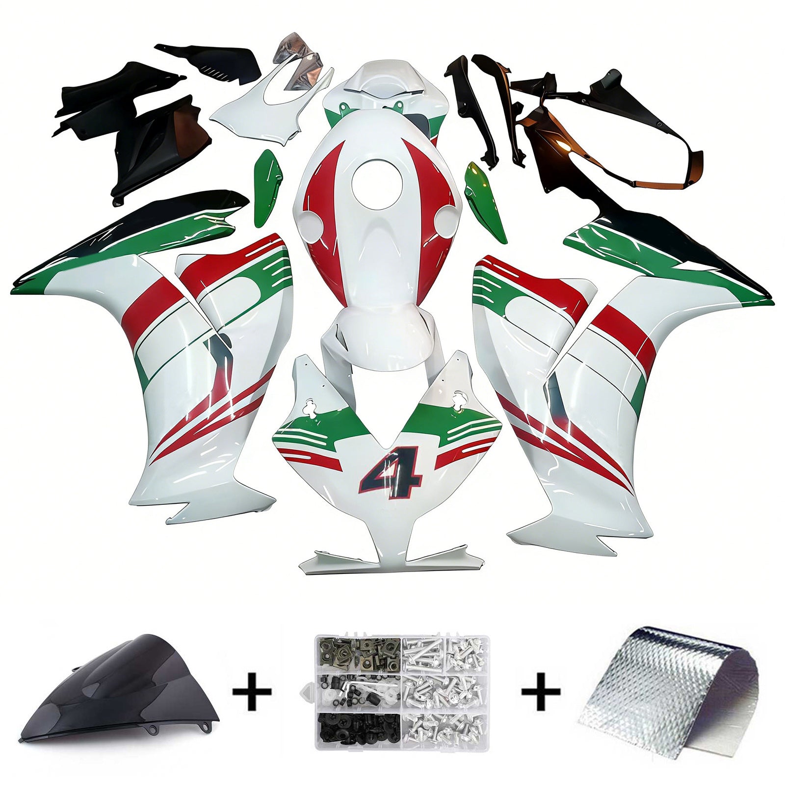 Amotopart Honda CBR1000RR 2012-2016 Kit carenatura carrozzeria in plastica ABS