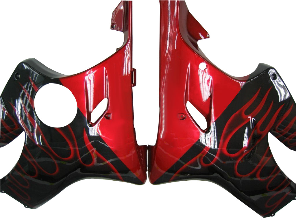 Carénages Amotopart 2001-2003 Honda CBR 600 F4i Black & Red Flame Generic