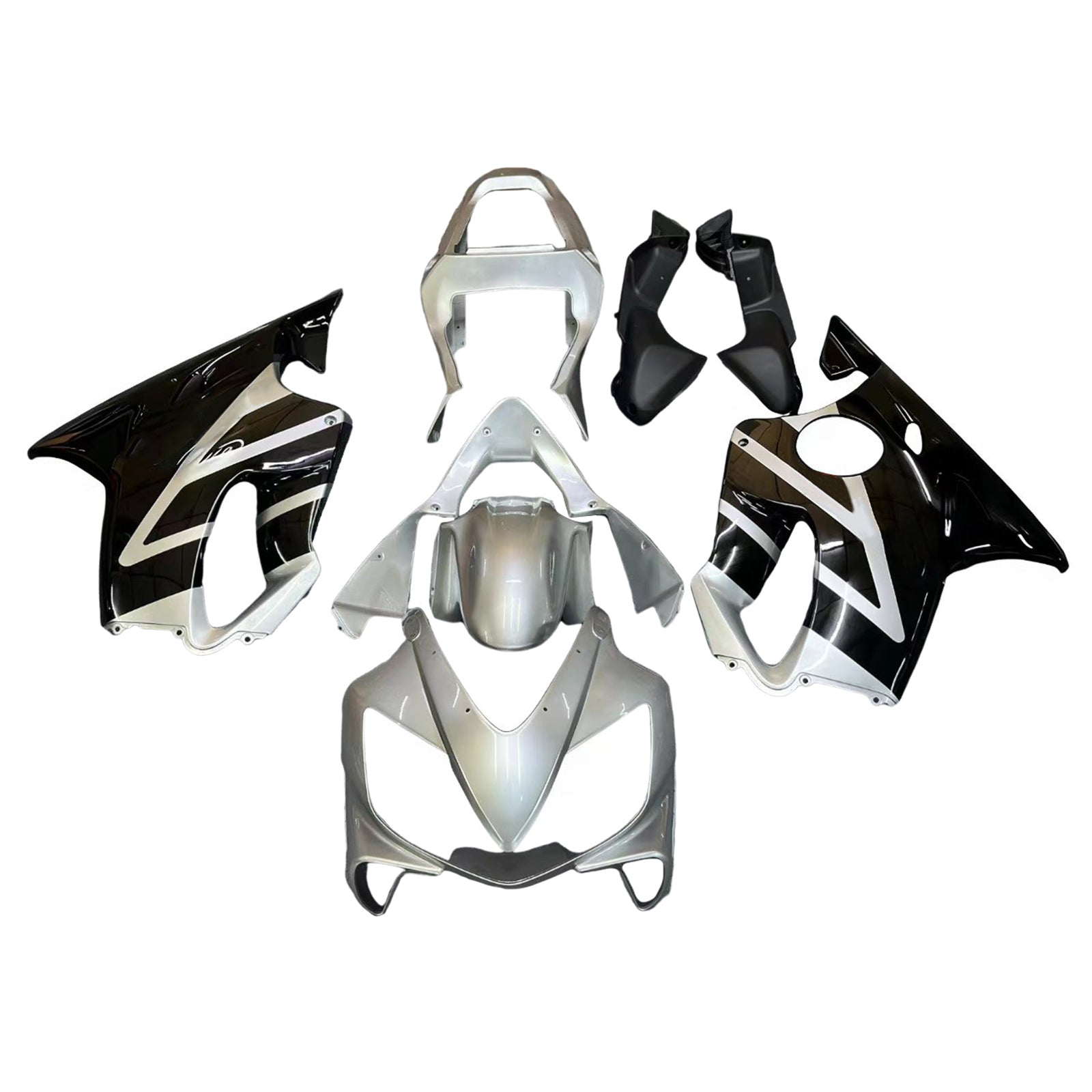 Amotopart stroomlijnkappen 2001-2003 Honda CBR 600 F4i zilver en zwart F4i generiek