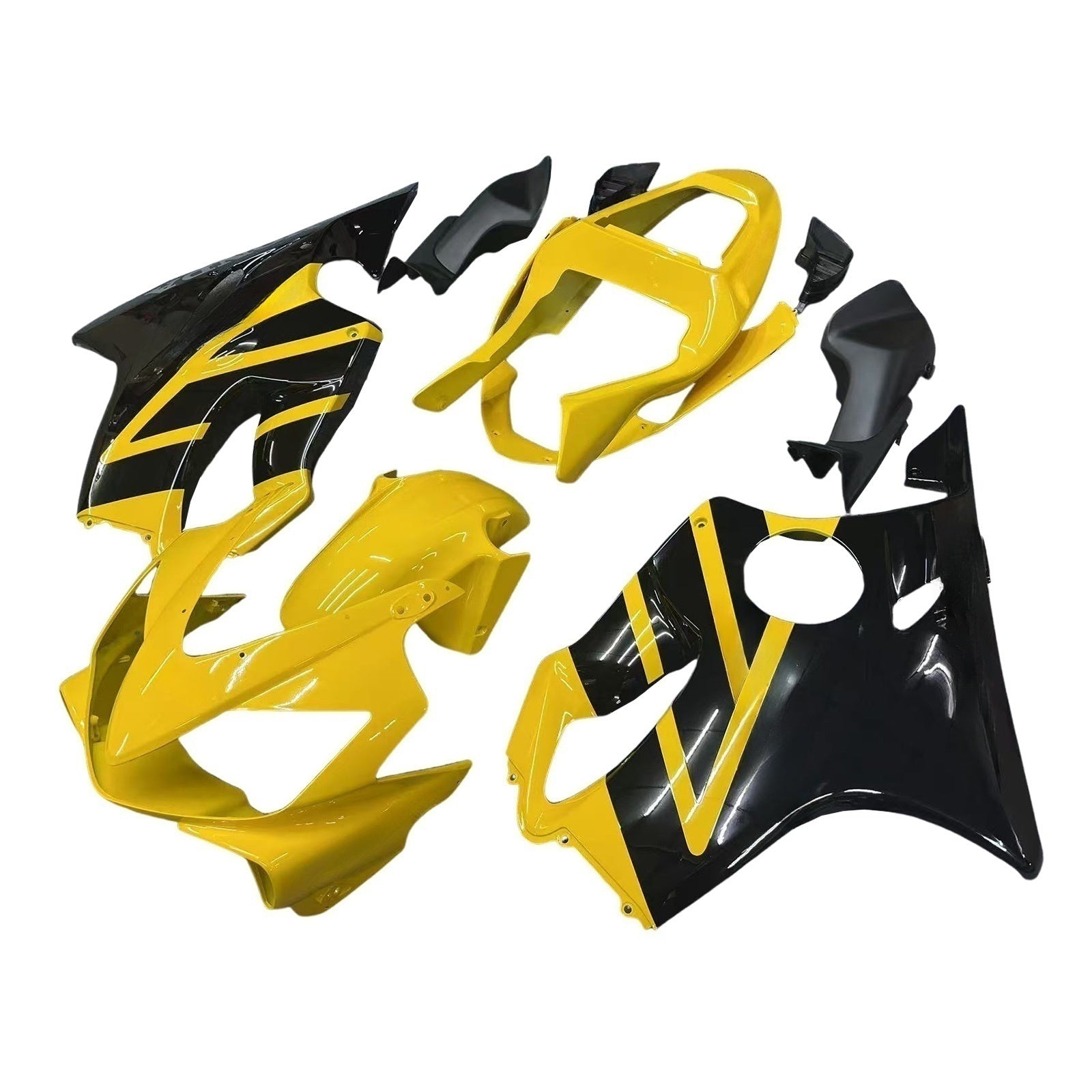 Carénages Amotopart 2001-2003 Honda CBR 600 F4i Jaune & Noir F4i Generic
